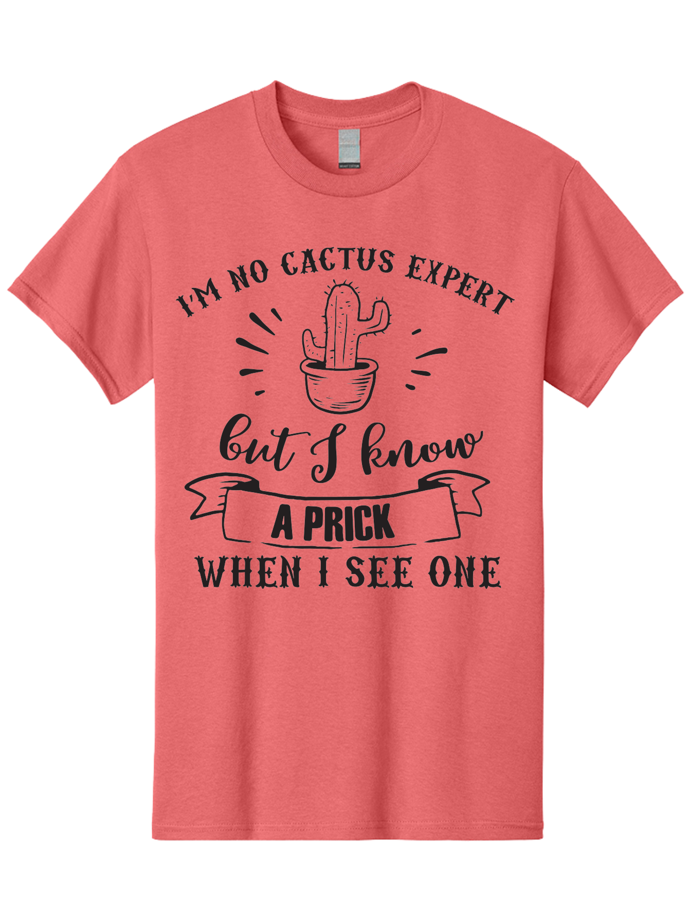 Cactus-Expert Men'S Graphic Tee, 100% Cotton, Comfortable Casual Summer Wear, Machine Washable, Funny Cactus Quote, Sarcastic Saying, Humorous Graphic, Cactus Illustration, Witty Phrase, Sassy Design, Playful Pun Aac558