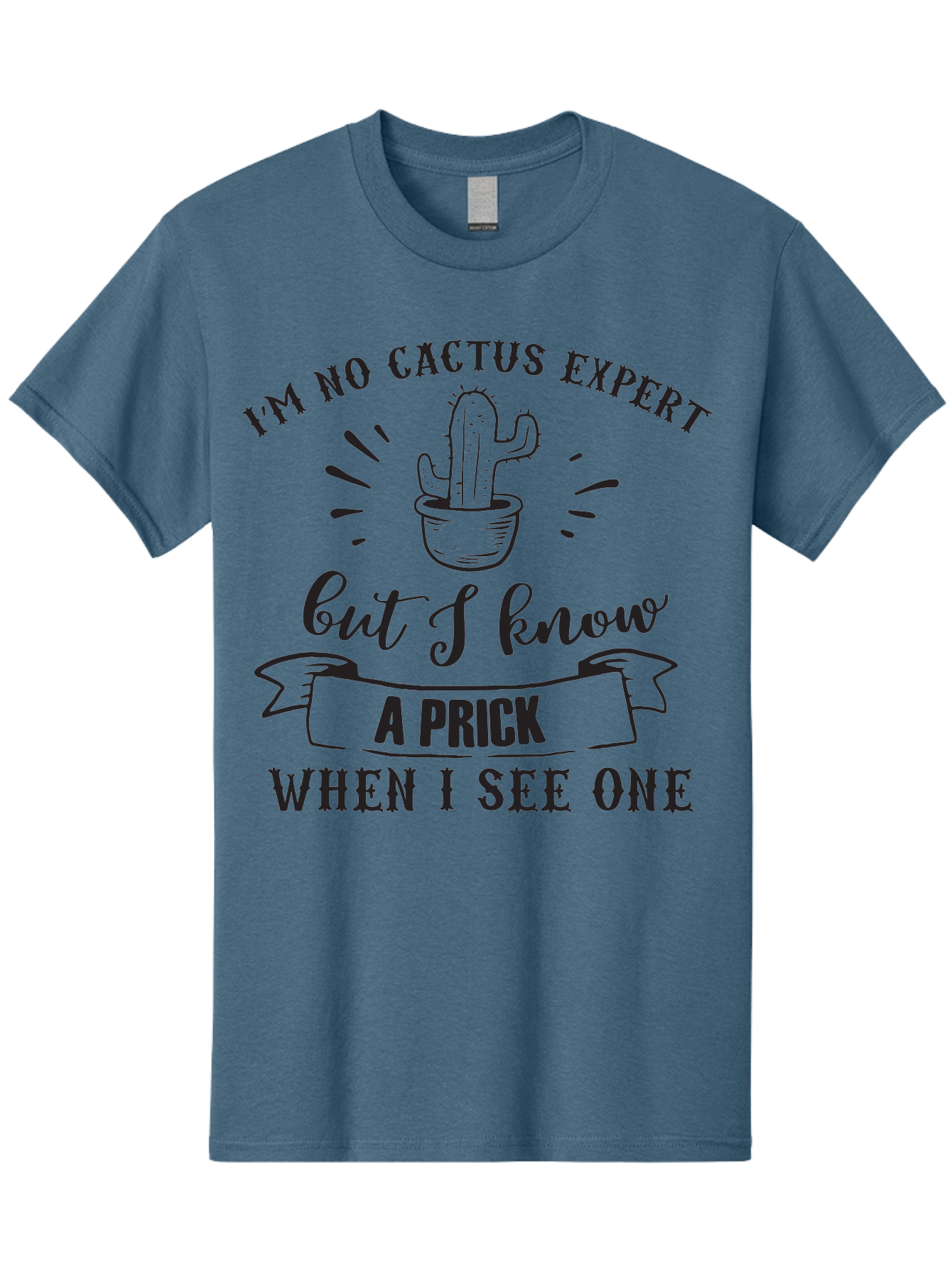 Cactus-Expert Men'S Graphic Tee, 100% Cotton, Comfortable Casual Summer Wear, Machine Washable, Funny Cactus Quote, Sarcastic Saying, Humorous Graphic, Cactus Illustration, Witty Phrase, Sassy Design, Playful Pun Aac558
