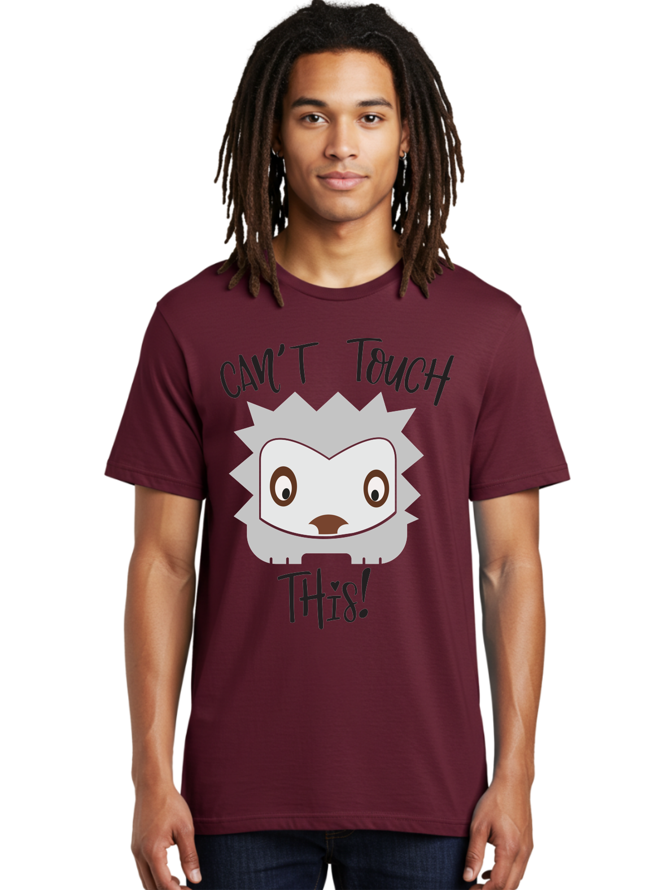 Can-T-Touch-This-Hedgehog Men'S Graphic Tee, 100% Cotton, Comfortable Casual Summer Wear, Machine Washable, Funny Hedgehog, Cartoon Character, Cute Animal, Humorous Illustration, Playful Design, Prickly Creature, Can'T Touch This Aac564