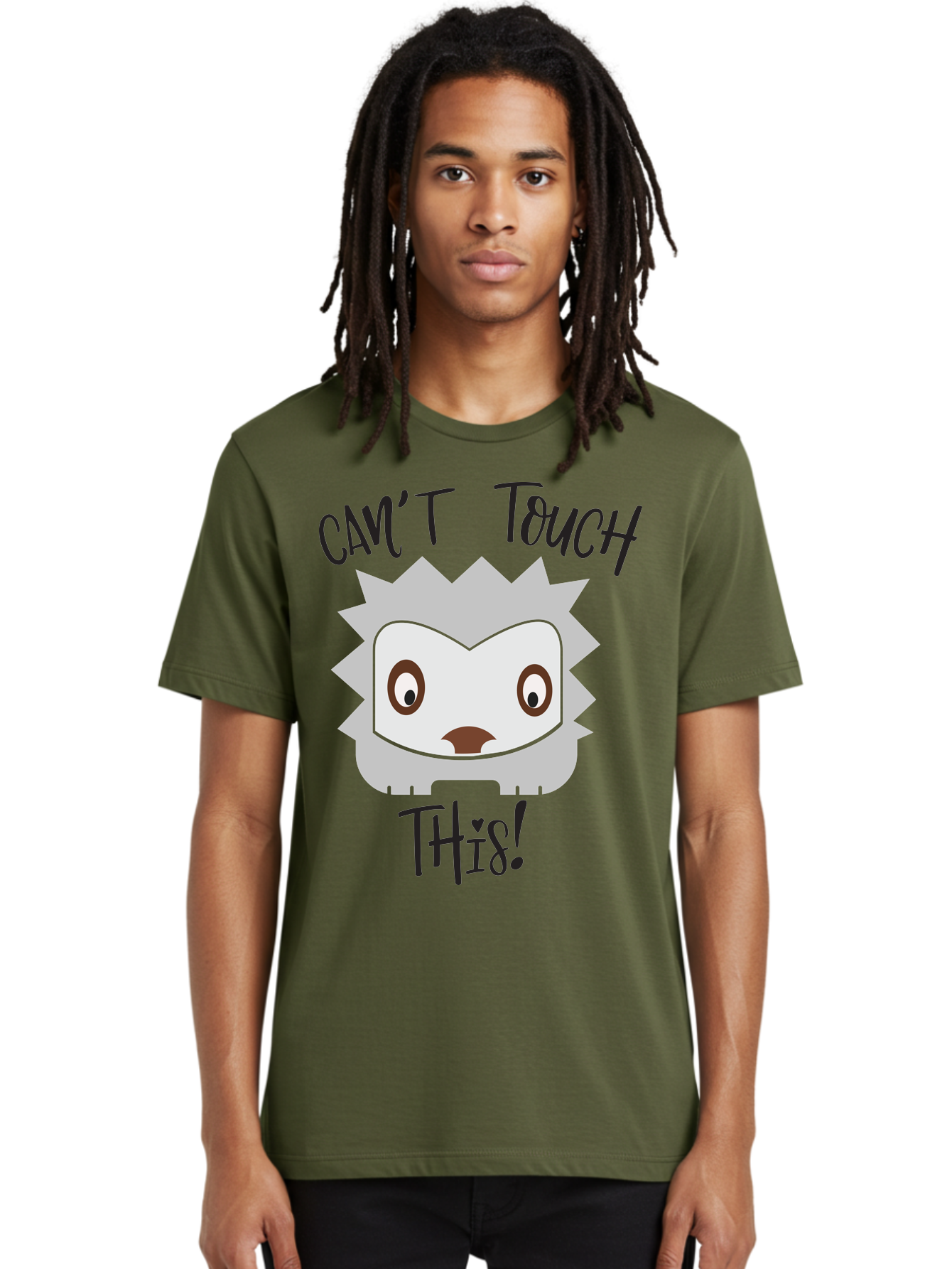 Can-T-Touch-This-Hedgehog Men'S Graphic Tee, 100% Cotton, Comfortable Casual Summer Wear, Machine Washable, Funny Hedgehog, Cartoon Character, Cute Animal, Humorous Illustration, Playful Design, Prickly Creature, Can'T Touch This Aac564