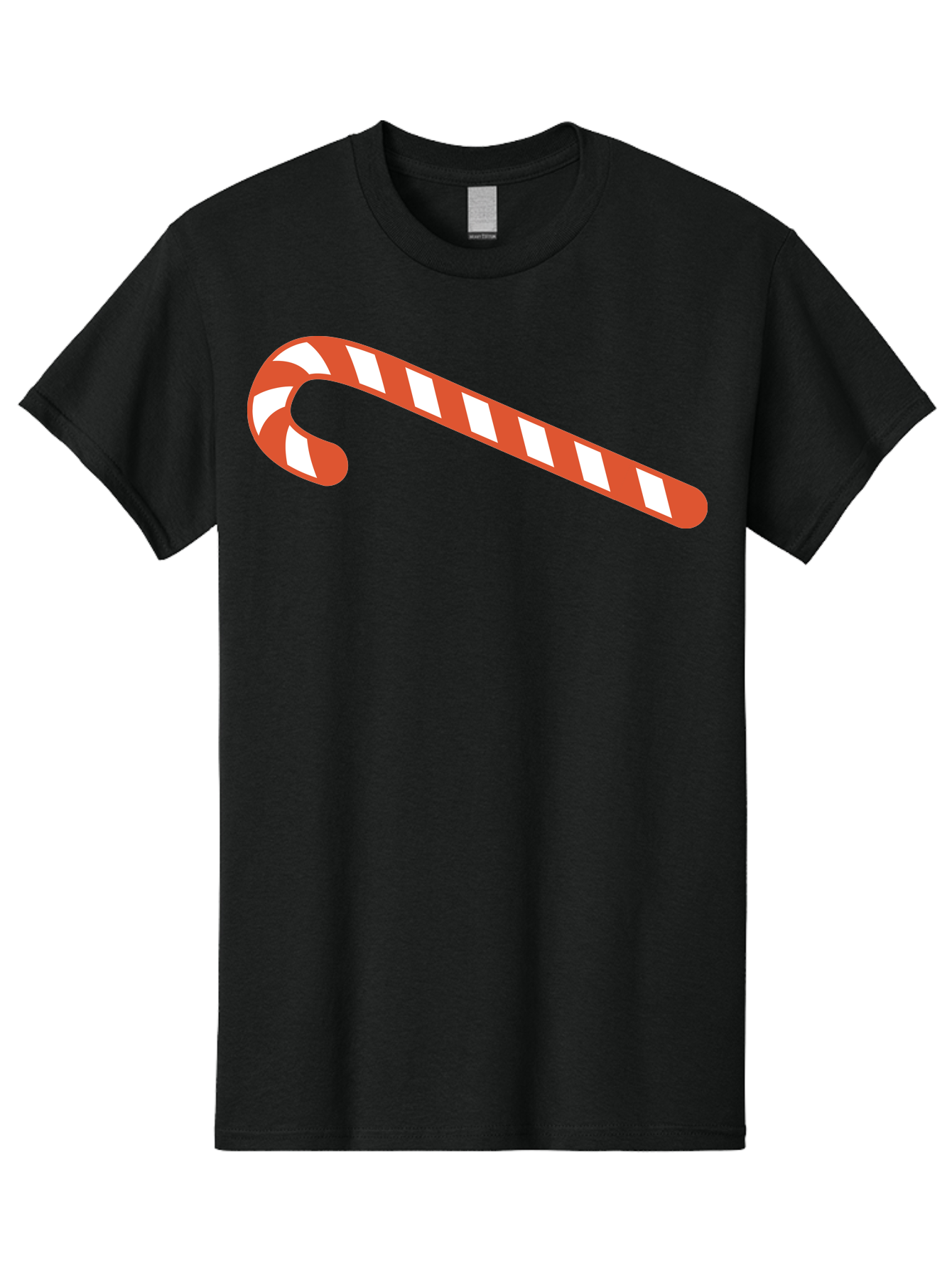 Candy-Cane Men'S Graphic Tee, 100% Cotton, Comfortable Casual Summer Wear, Machine Washable, Striped Candy Cane, Christmas Treat, Festive Holiday Symbol, Red And White Stripes, Sweet Holiday Tradition, Seasonal Delight Aac565