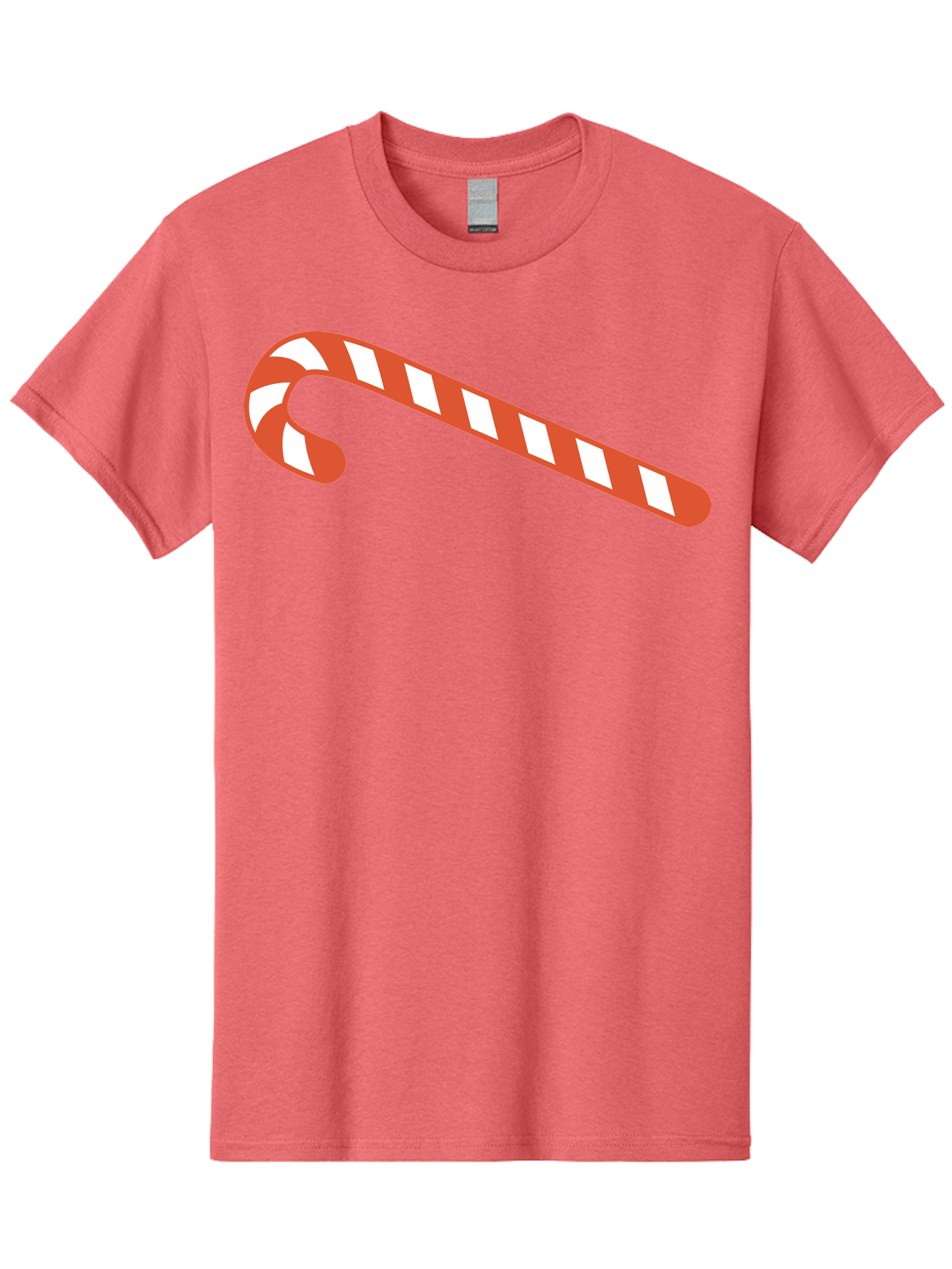 Candy-Cane Men'S Graphic Tee, 100% Cotton, Comfortable Casual Summer Wear, Machine Washable, Striped Candy Cane, Christmas Treat, Festive Holiday Symbol, Red And White Stripes, Sweet Holiday Tradition, Seasonal Delight Aac565