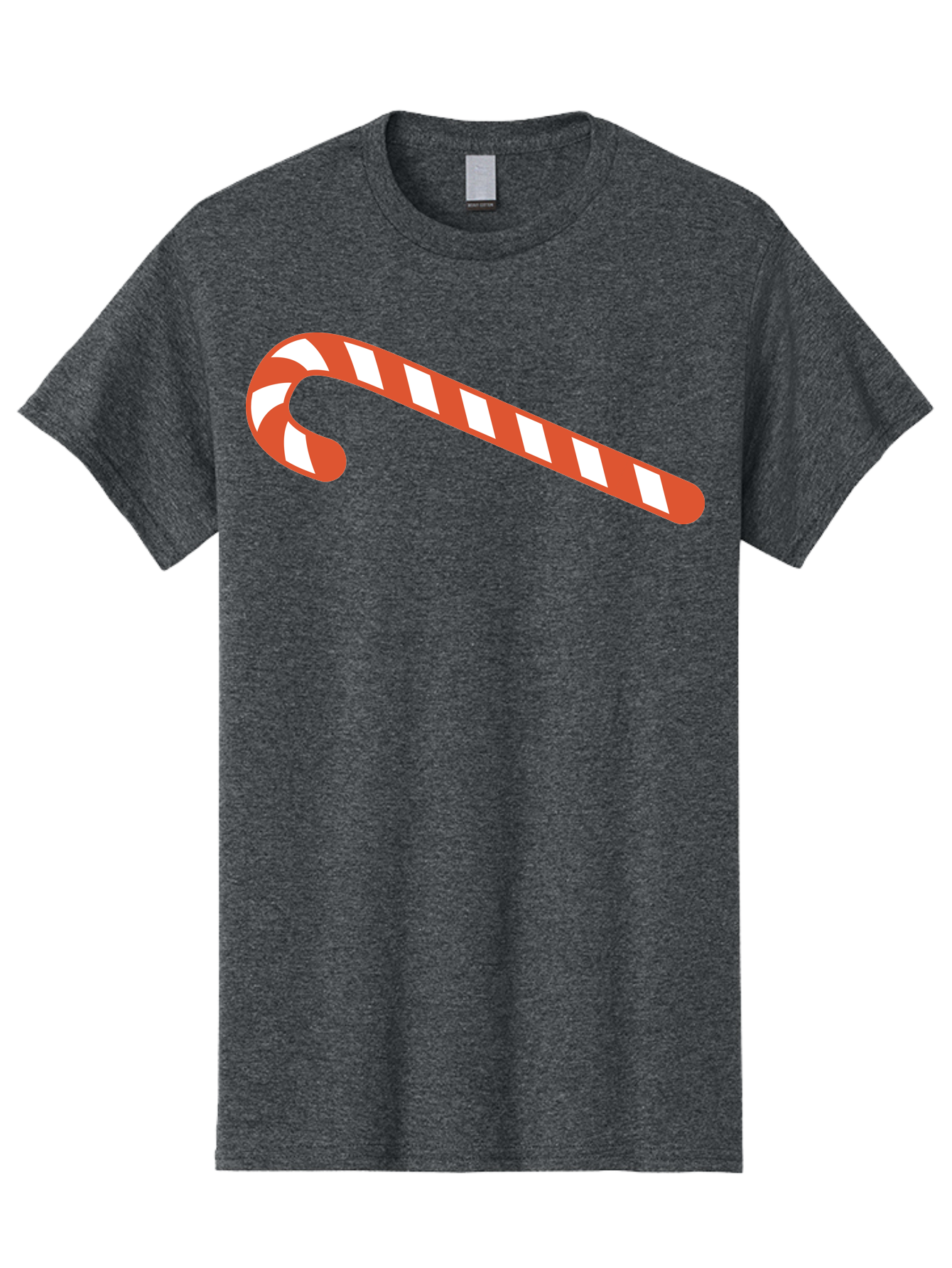 Candy-Cane Men'S Graphic Tee, 100% Cotton, Comfortable Casual Summer Wear, Machine Washable, Striped Candy Cane, Christmas Treat, Festive Holiday Symbol, Red And White Stripes, Sweet Holiday Tradition, Seasonal Delight Aac565