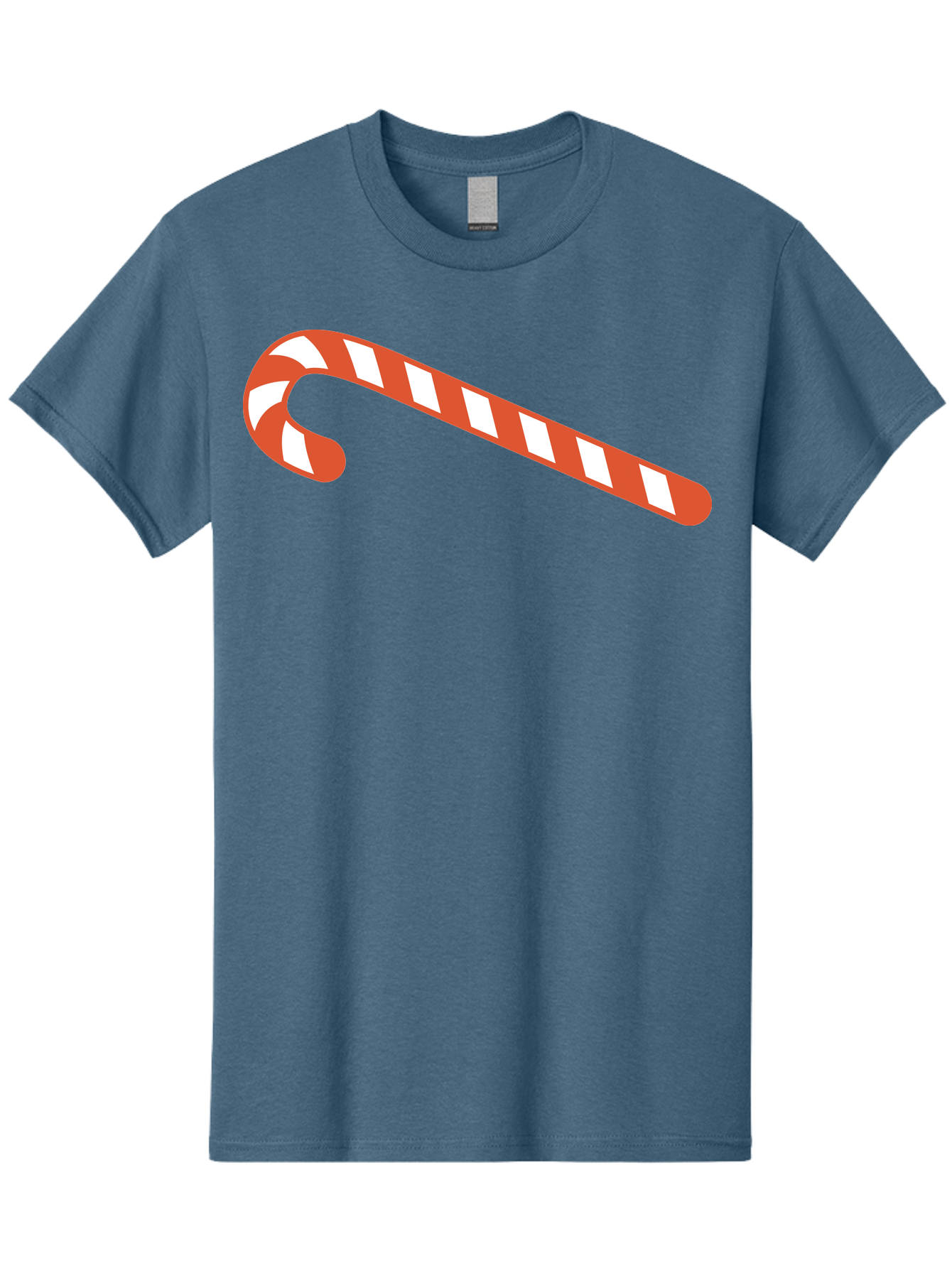 Candy-Cane Men'S Graphic Tee, 100% Cotton, Comfortable Casual Summer Wear, Machine Washable, Striped Candy Cane, Christmas Treat, Festive Holiday Symbol, Red And White Stripes, Sweet Holiday Tradition, Seasonal Delight Aac565