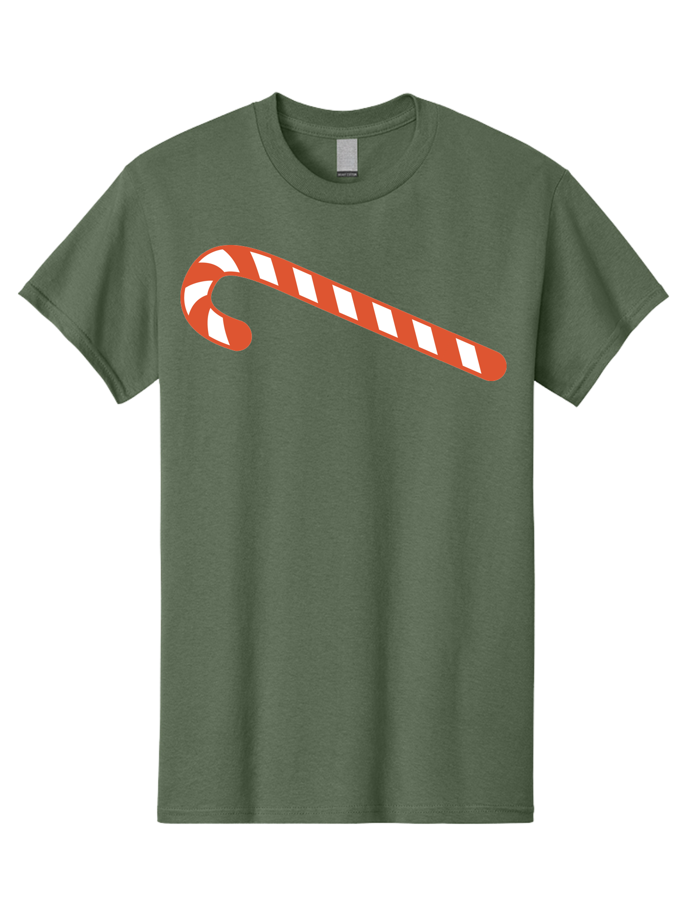 Candy-Cane Men'S Graphic Tee, 100% Cotton, Comfortable Casual Summer Wear, Machine Washable, Striped Candy Cane, Christmas Treat, Festive Holiday Symbol, Red And White Stripes, Sweet Holiday Tradition, Seasonal Delight Aac565