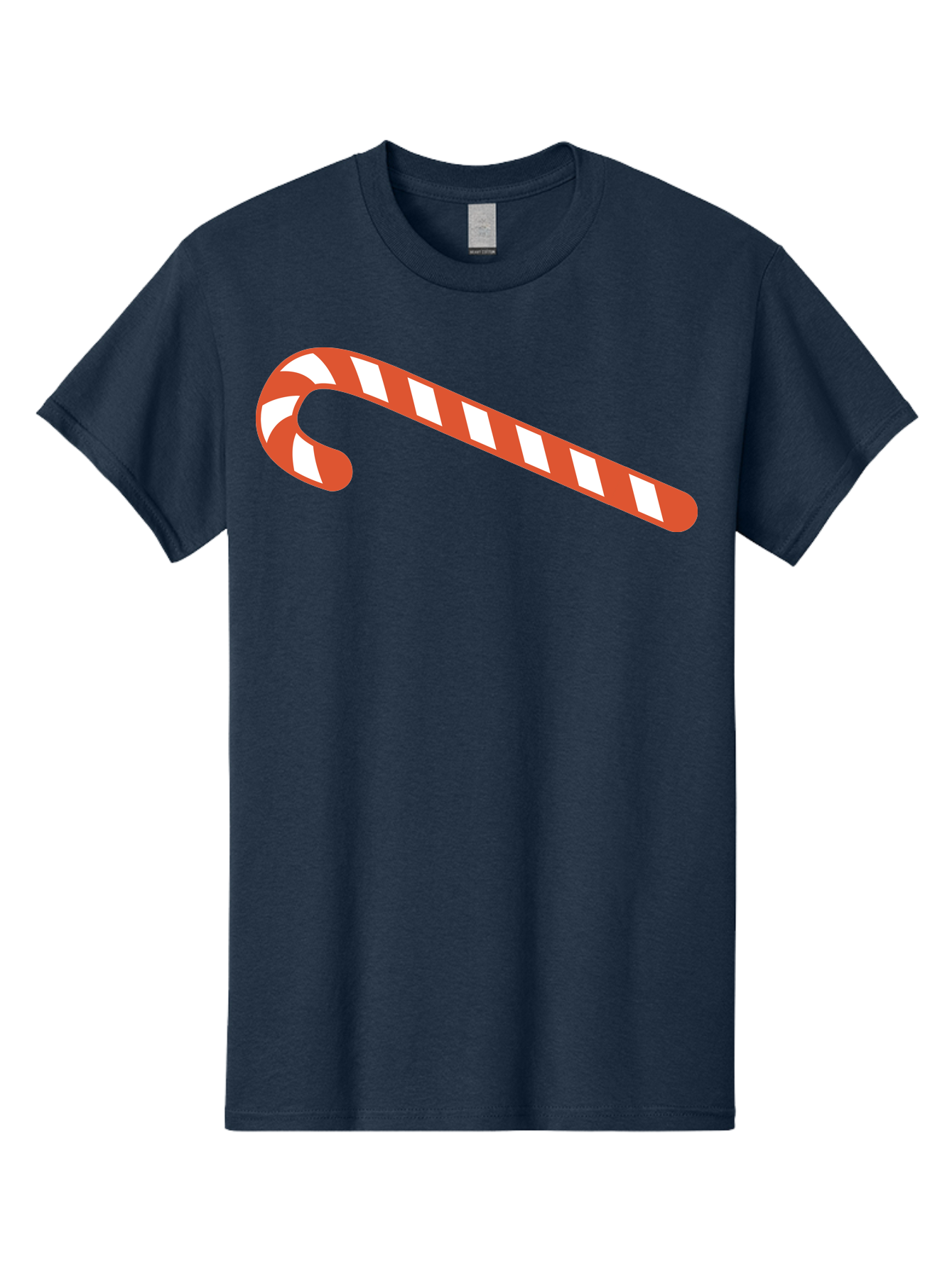 Candy-Cane Men'S Graphic Tee, 100% Cotton, Comfortable Casual Summer Wear, Machine Washable, Striped Candy Cane, Christmas Treat, Festive Holiday Symbol, Red And White Stripes, Sweet Holiday Tradition, Seasonal Delight Aac565