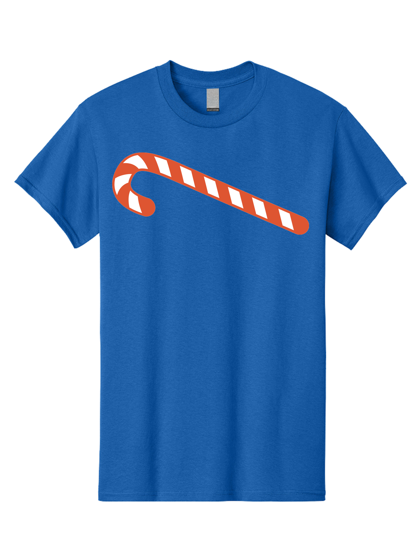 Candy-Cane Men'S Graphic Tee, 100% Cotton, Comfortable Casual Summer Wear, Machine Washable, Striped Candy Cane, Christmas Treat, Festive Holiday Symbol, Red And White Stripes, Sweet Holiday Tradition, Seasonal Delight Aac565