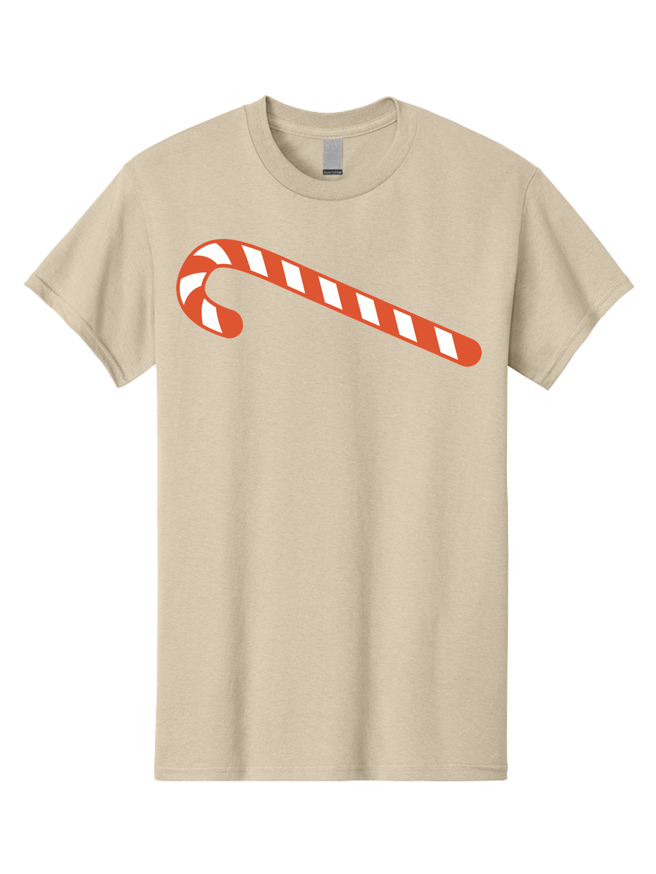 Candy-Cane Men'S Graphic Tee, 100% Cotton, Comfortable Casual Summer Wear, Machine Washable, Striped Candy Cane, Christmas Treat, Festive Holiday Symbol, Red And White Stripes, Sweet Holiday Tradition, Seasonal Delight Aac565