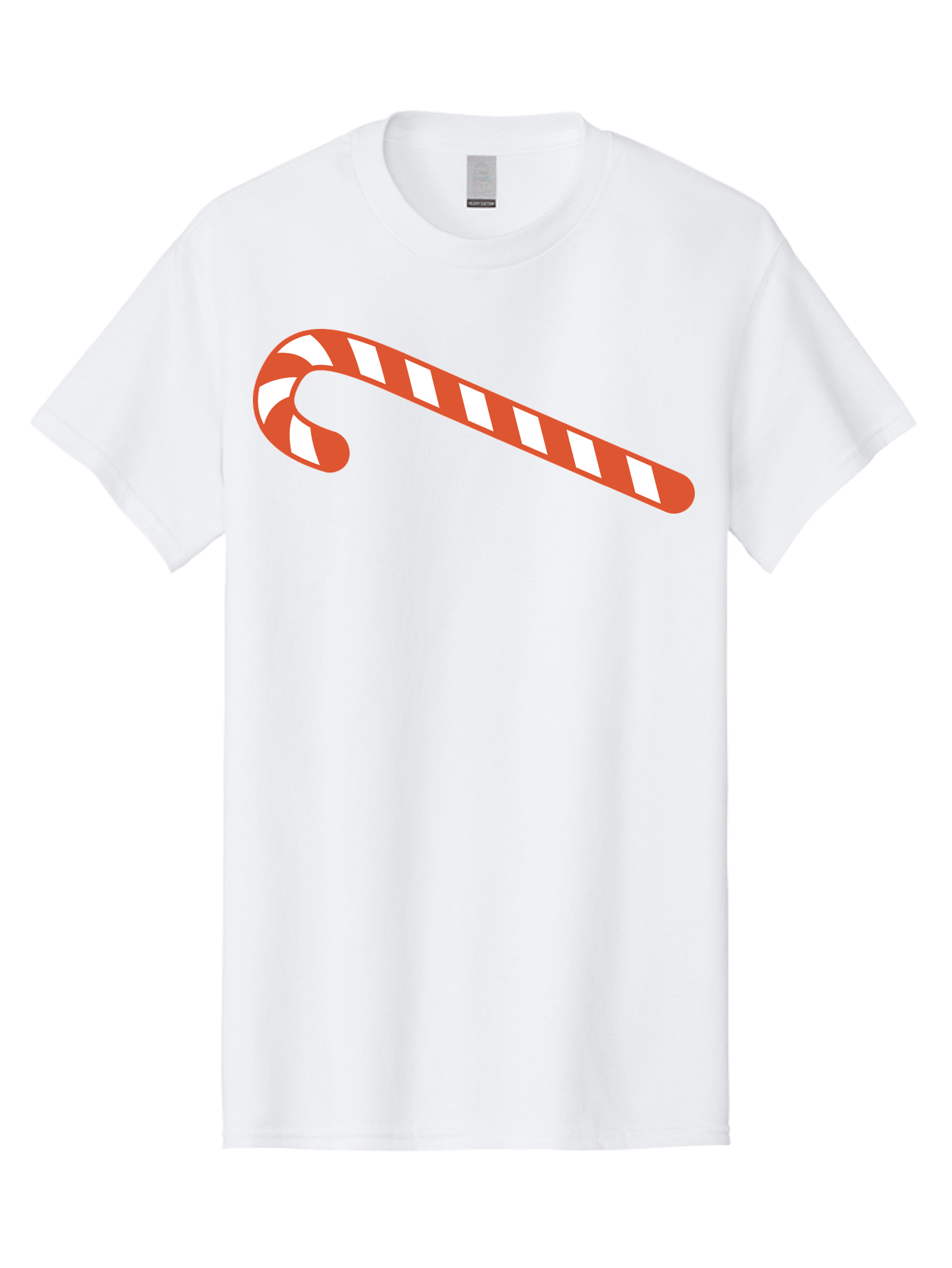 Candy-Cane Men'S Graphic Tee, 100% Cotton, Comfortable Casual Summer Wear, Machine Washable, Striped Candy Cane, Christmas Treat, Festive Holiday Symbol, Red And White Stripes, Sweet Holiday Tradition, Seasonal Delight Aac565