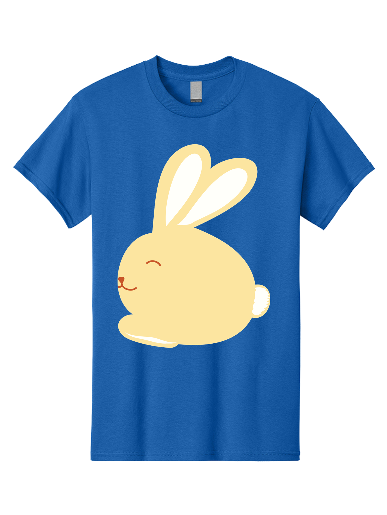 Cartoon-Bunny Men'S Graphic Tee, 100% Cotton, Comfortable Casual Summer Wear, Machine Washable, Cute Rabbit, Cartoon Character, Yellow Bunny, Fluffy Animal, Adorable Creature, Sweet Face, Kawaii Art Aac570