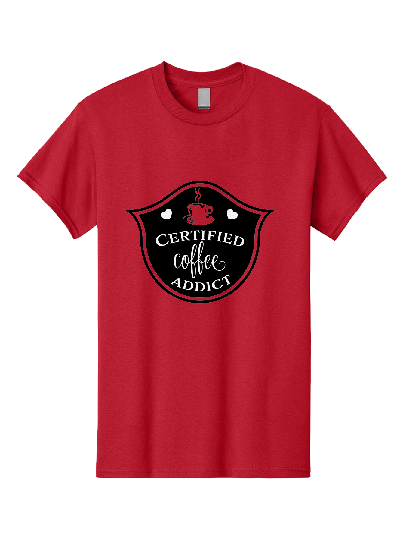 Certified-Coffee-Addict Men'S Graphic Tee, 100% Cotton, Comfortable Casual Summer Wear, Machine Washable, Coffee Lover, Coffee Addiction, Coffee Enthusiast, Coffee Culture, Caffeine Fix, Morning Coffee, Coffee Obsession Aac571