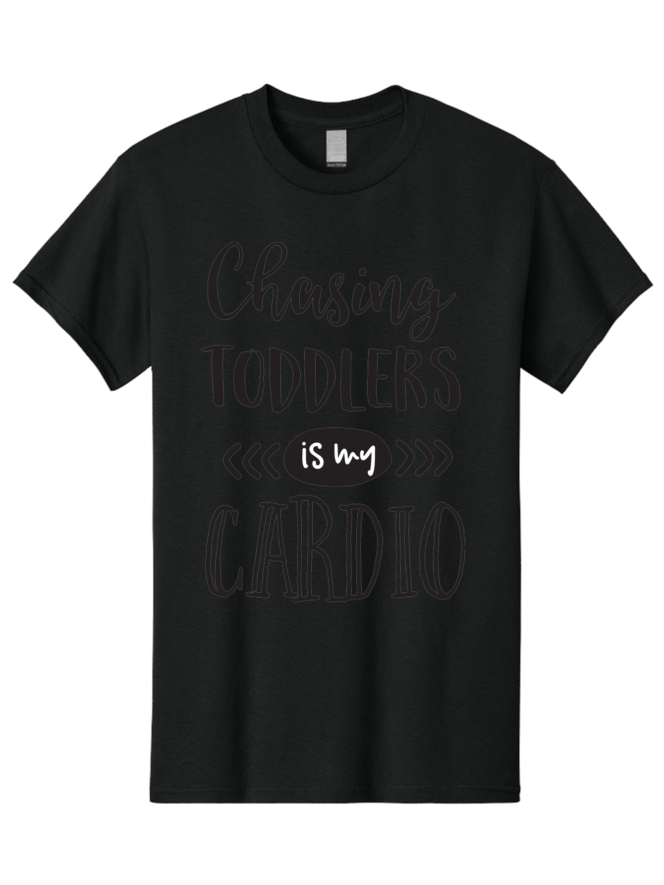 Chasing-Toddlers-Is-My-Cardio Men'S Graphic Tee, 100% Cotton, Comfortable Casual Summer Wear, Machine Washable, Funny Parenting Quote, Mom Life, Humor, Cardio Workout, Chasing Toddlers, Parenting Humor, Mom Jokes, Fitness, Active Parenting, Aac573