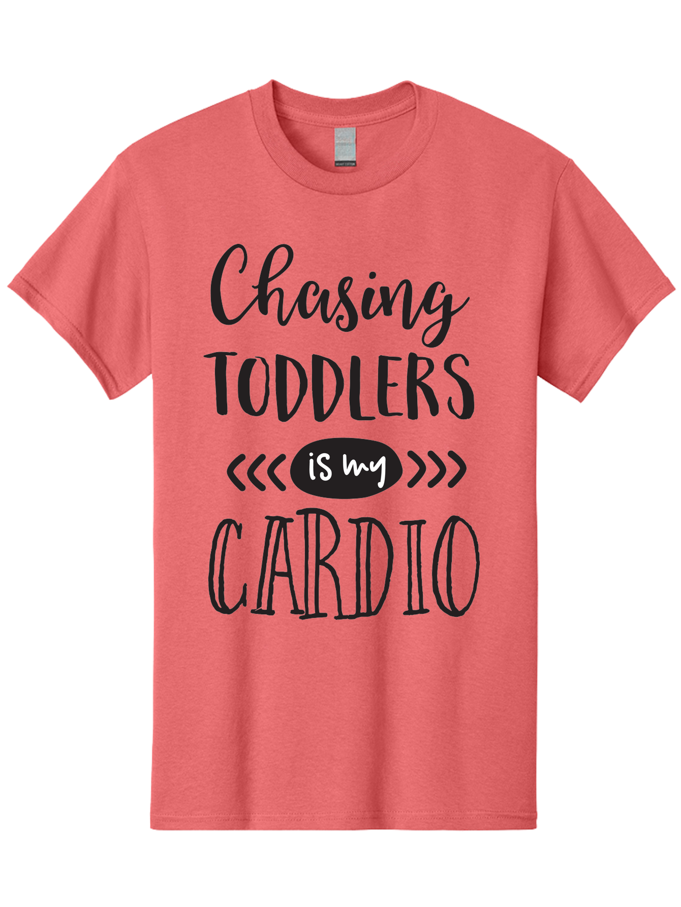 Chasing-Toddlers-Is-My-Cardio Men'S Graphic Tee, 100% Cotton, Comfortable Casual Summer Wear, Machine Washable, Funny Parenting Quote, Mom Life, Humor, Cardio Workout, Chasing Toddlers, Parenting Humor, Mom Jokes, Fitness, Active Parenting, Aac573