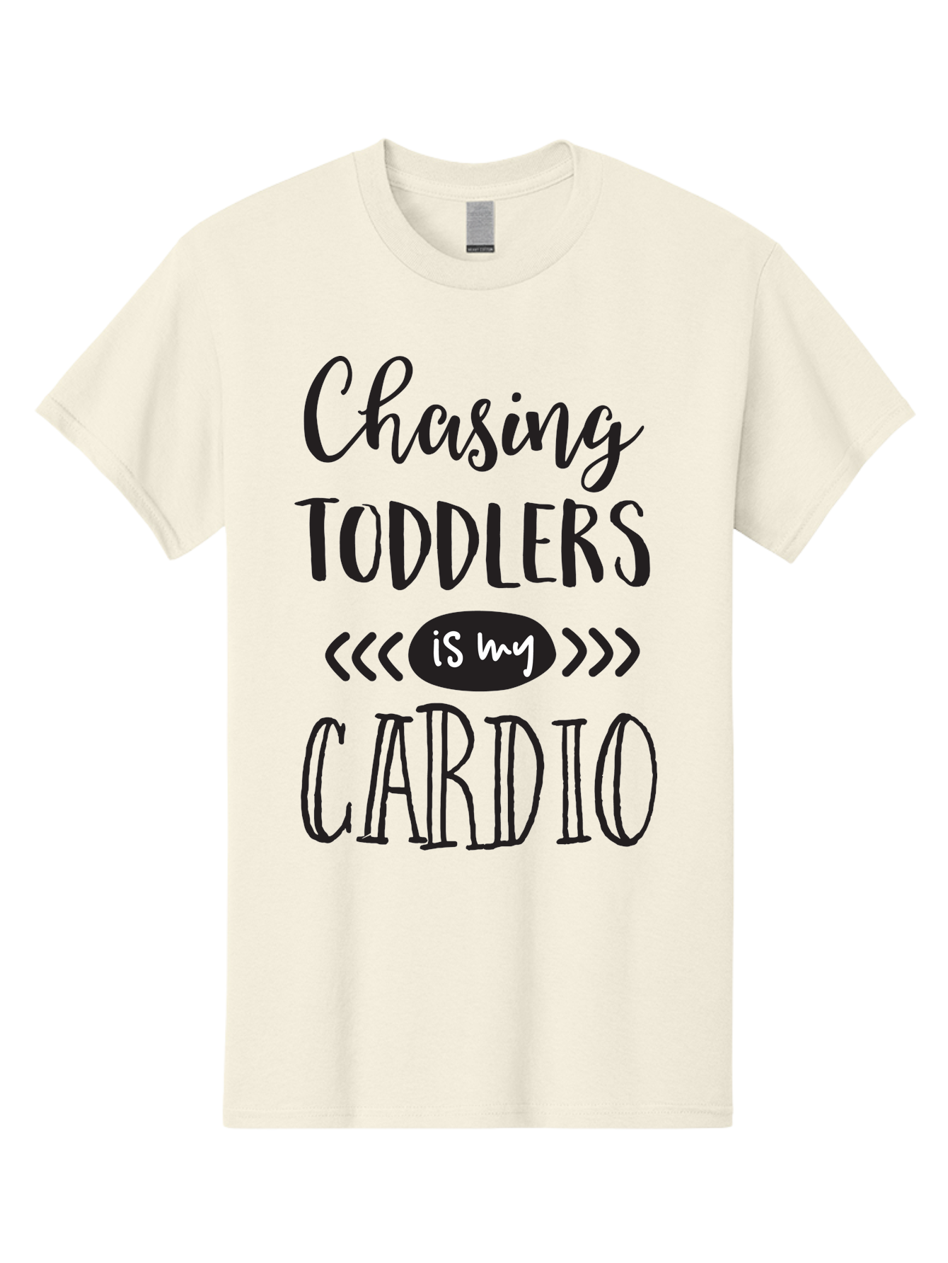 Chasing-Toddlers-Is-My-Cardio Men'S Graphic Tee, 100% Cotton, Comfortable Casual Summer Wear, Machine Washable, Funny Parenting Quote, Mom Life, Humor, Cardio Workout, Chasing Toddlers, Parenting Humor, Mom Jokes, Fitness, Active Parenting, Aac573