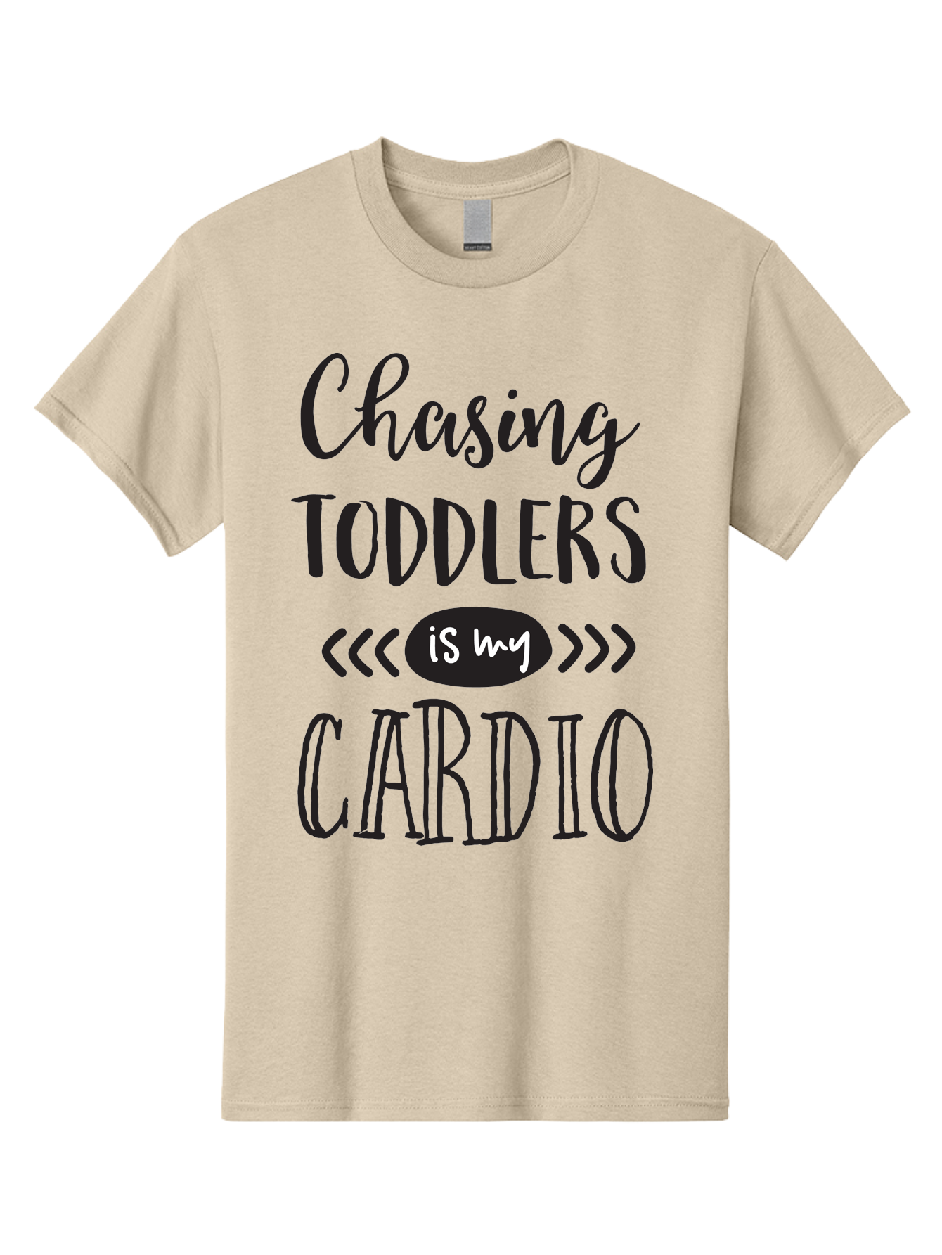 Chasing-Toddlers-Is-My-Cardio Men'S Graphic Tee, 100% Cotton, Comfortable Casual Summer Wear, Machine Washable, Funny Parenting Quote, Mom Life, Humor, Cardio Workout, Chasing Toddlers, Parenting Humor, Mom Jokes, Fitness, Active Parenting, Aac573