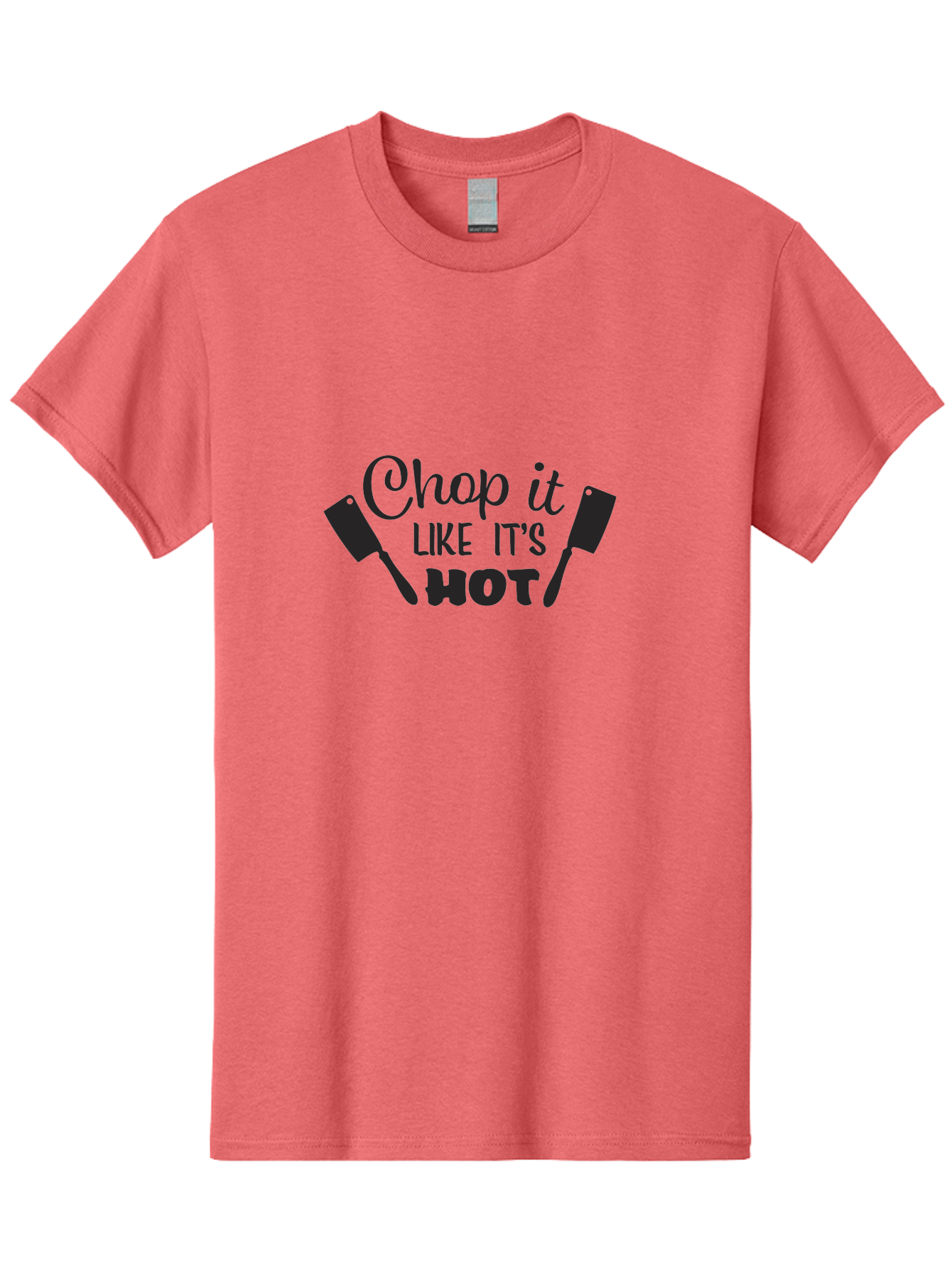 Chop-It-Like-It-S-Hot Men'S Graphic Tee, 100% Cotton, Comfortable Casual Summer Wear, Machine Washable, Cooking Utensils, Kitchen Humor, Playful Typography, Chef'S Tools, Bbq Accessories, Grilling Inspiration, Kitchen Decor Aac575