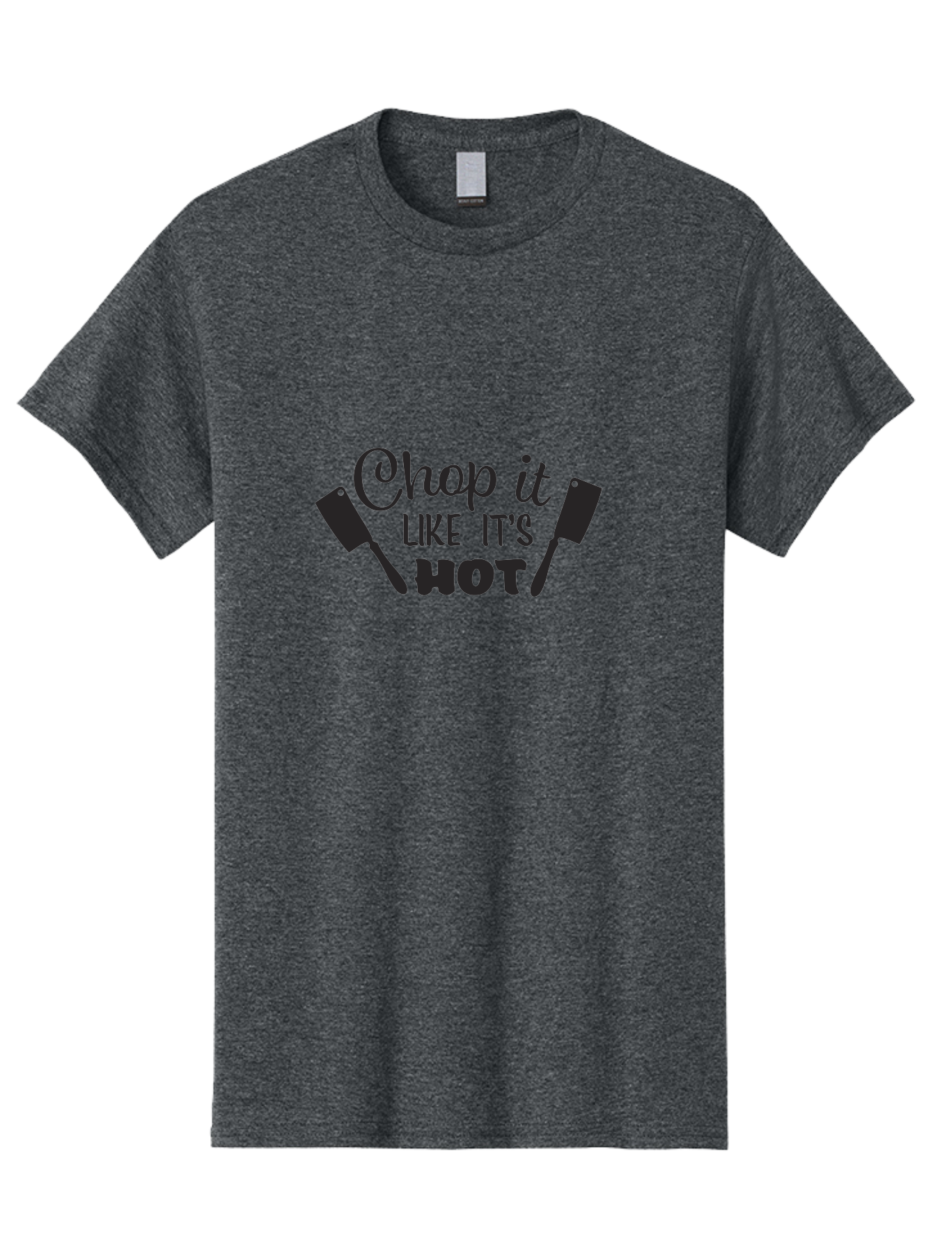 Chop-It-Like-It-S-Hot Men'S Graphic Tee, 100% Cotton, Comfortable Casual Summer Wear, Machine Washable, Cooking Utensils, Kitchen Humor, Playful Typography, Chef'S Tools, Bbq Accessories, Grilling Inspiration, Kitchen Decor Aac575