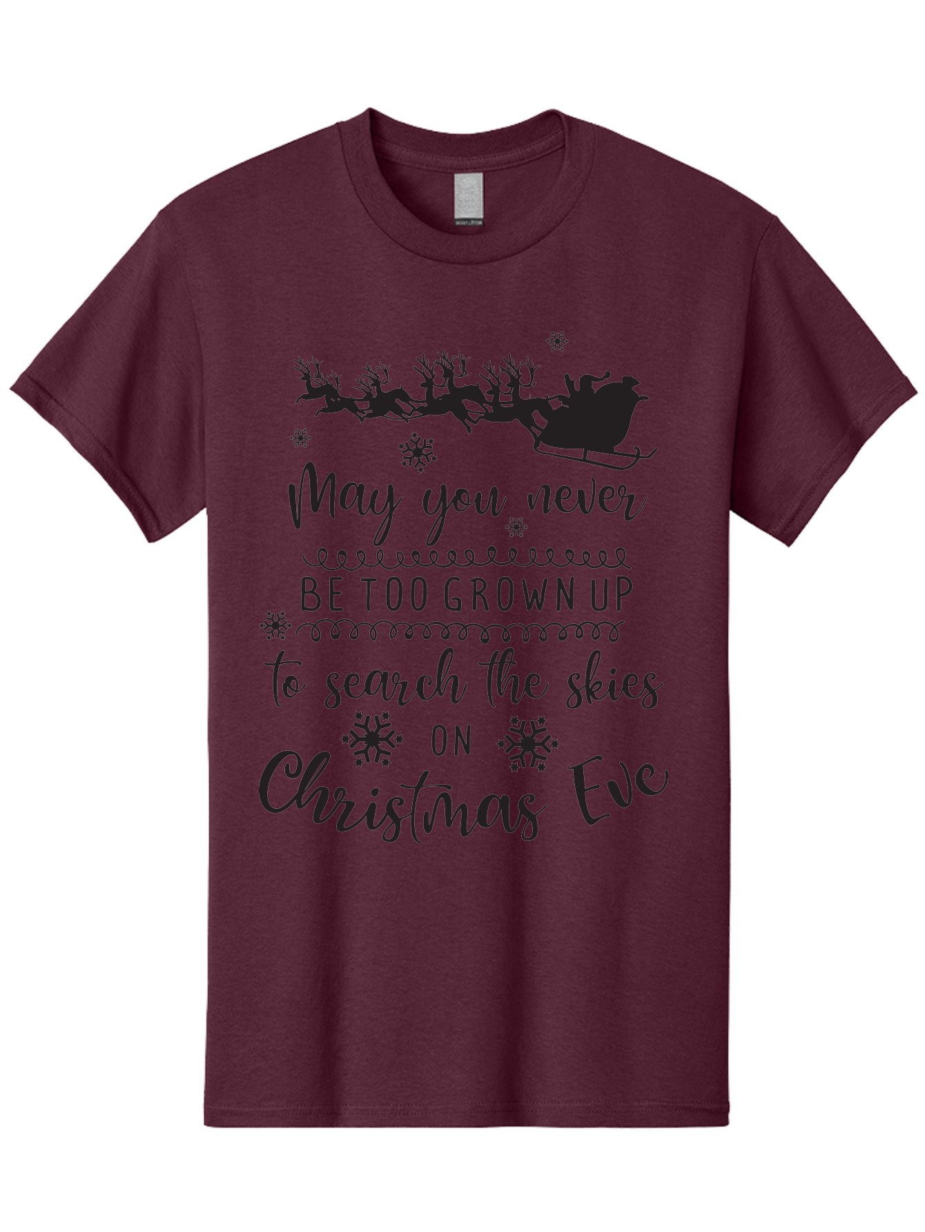 Christmas-Eve Men'S Graphic Tee, 100% Cotton, Comfortable Casual Summer Wear, Machine Washable, Christmas Eve Wish, Santa Claus, Sleigh Ride, Reindeer, Festive Quote, Holiday Magic, Winter Wonderland, Christmas Magic, Santa'S Sleigh Aac581