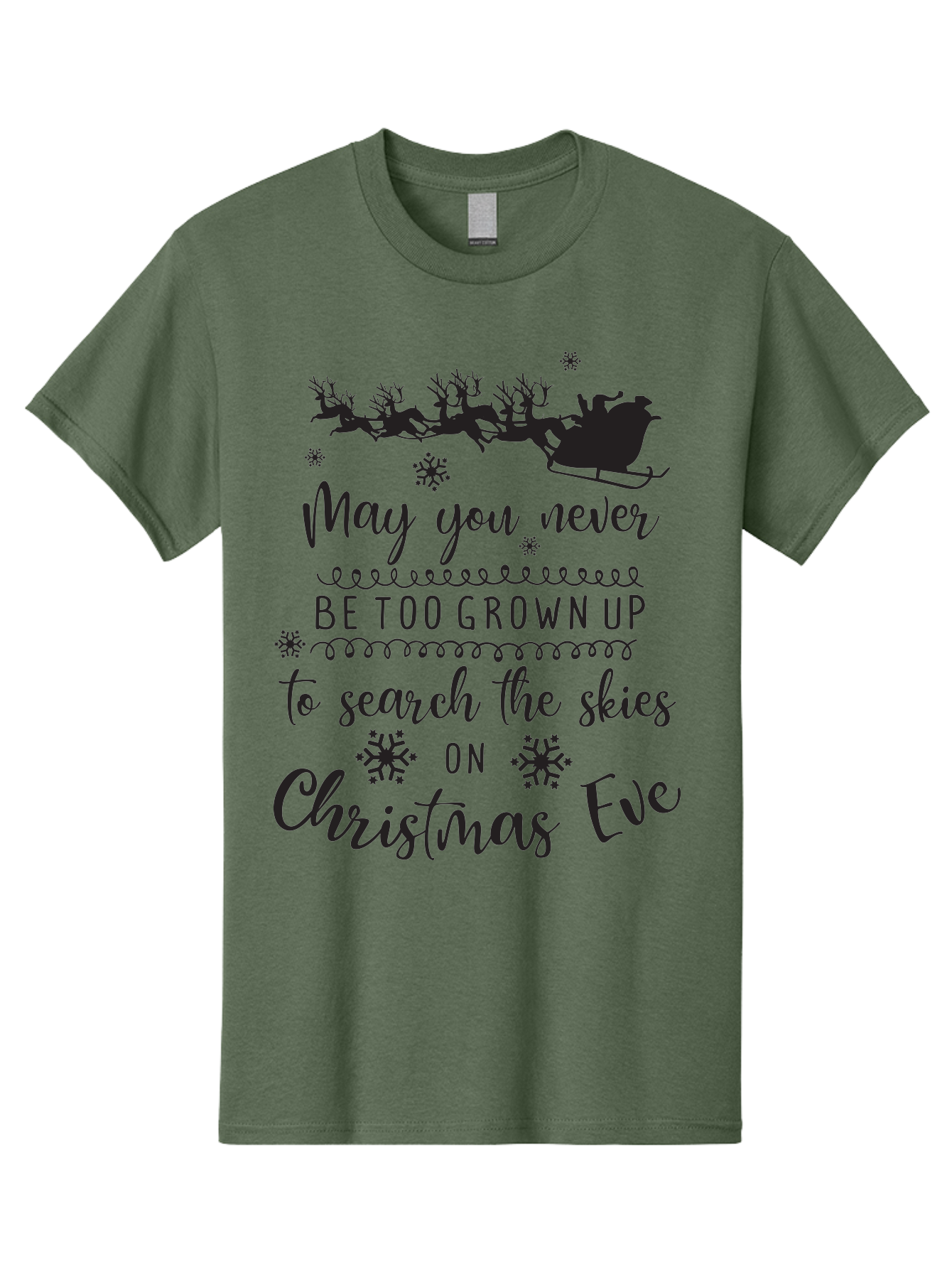 Christmas-Eve Men'S Graphic Tee, 100% Cotton, Comfortable Casual Summer Wear, Machine Washable, Christmas Eve Wish, Santa Claus, Sleigh Ride, Reindeer, Festive Quote, Holiday Magic, Winter Wonderland, Christmas Magic, Santa'S Sleigh Aac581