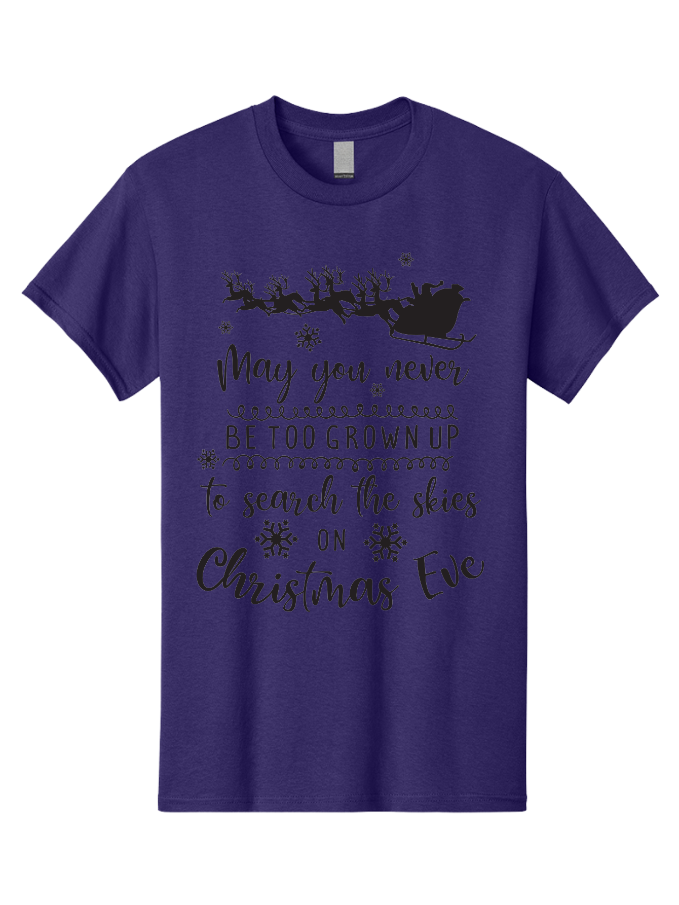Christmas-Eve Men'S Graphic Tee, 100% Cotton, Comfortable Casual Summer Wear, Machine Washable, Christmas Eve Wish, Santa Claus, Sleigh Ride, Reindeer, Festive Quote, Holiday Magic, Winter Wonderland, Christmas Magic, Santa'S Sleigh Aac581