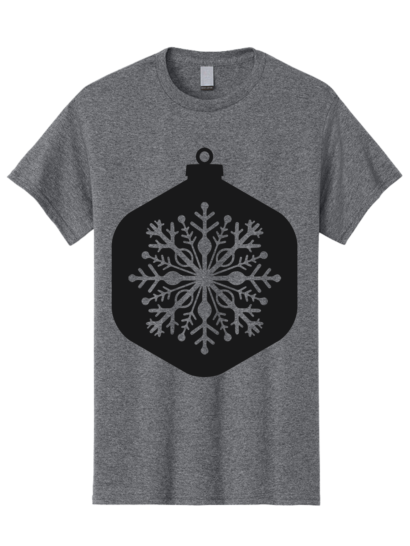 Christmas-Ornament-Snowflake Men'S Graphic Tee, 100% Cotton, Comfortable Casual Summer Wear, Machine Washable, Christmas Ornament, Snowflake Design, Festive Decor, Holiday Symbol, Winter Wonderland, Seasonal Charm, Elegant Pattern, Aac583