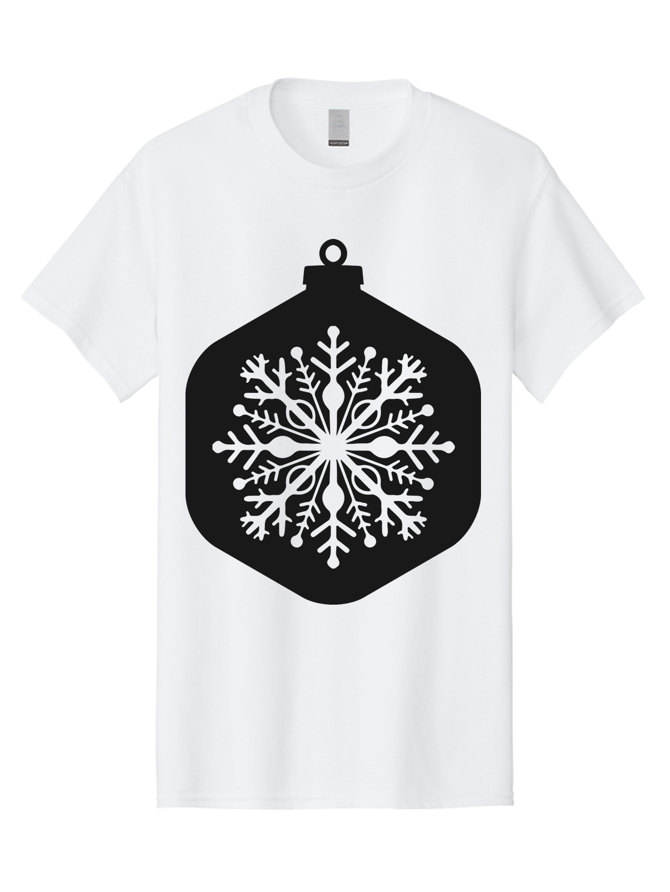 Christmas-Ornament-Snowflake Men'S Graphic Tee, 100% Cotton, Comfortable Casual Summer Wear, Machine Washable, Christmas Ornament, Snowflake Design, Festive Decor, Holiday Symbol, Winter Wonderland, Seasonal Charm, Elegant Pattern, Aac583