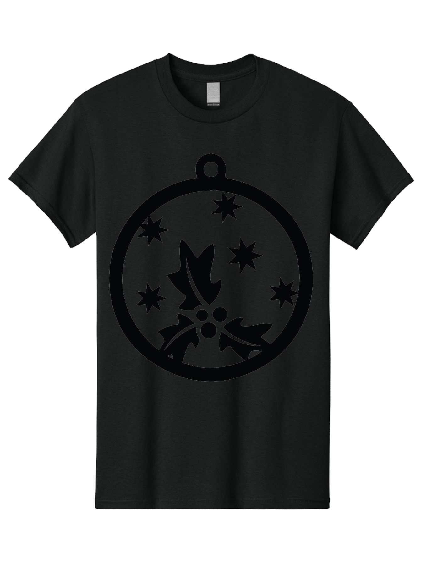 Christmas-Ornament Men'S Graphic Tee, 100% Cotton, Comfortable Casual Summer Wear, Machine Washable, Christmas Bauble, Holly Decoration, Festive Stars, Holiday Ornament, Seasonal Design, Winter Decor, Christmas Symbol Aac584