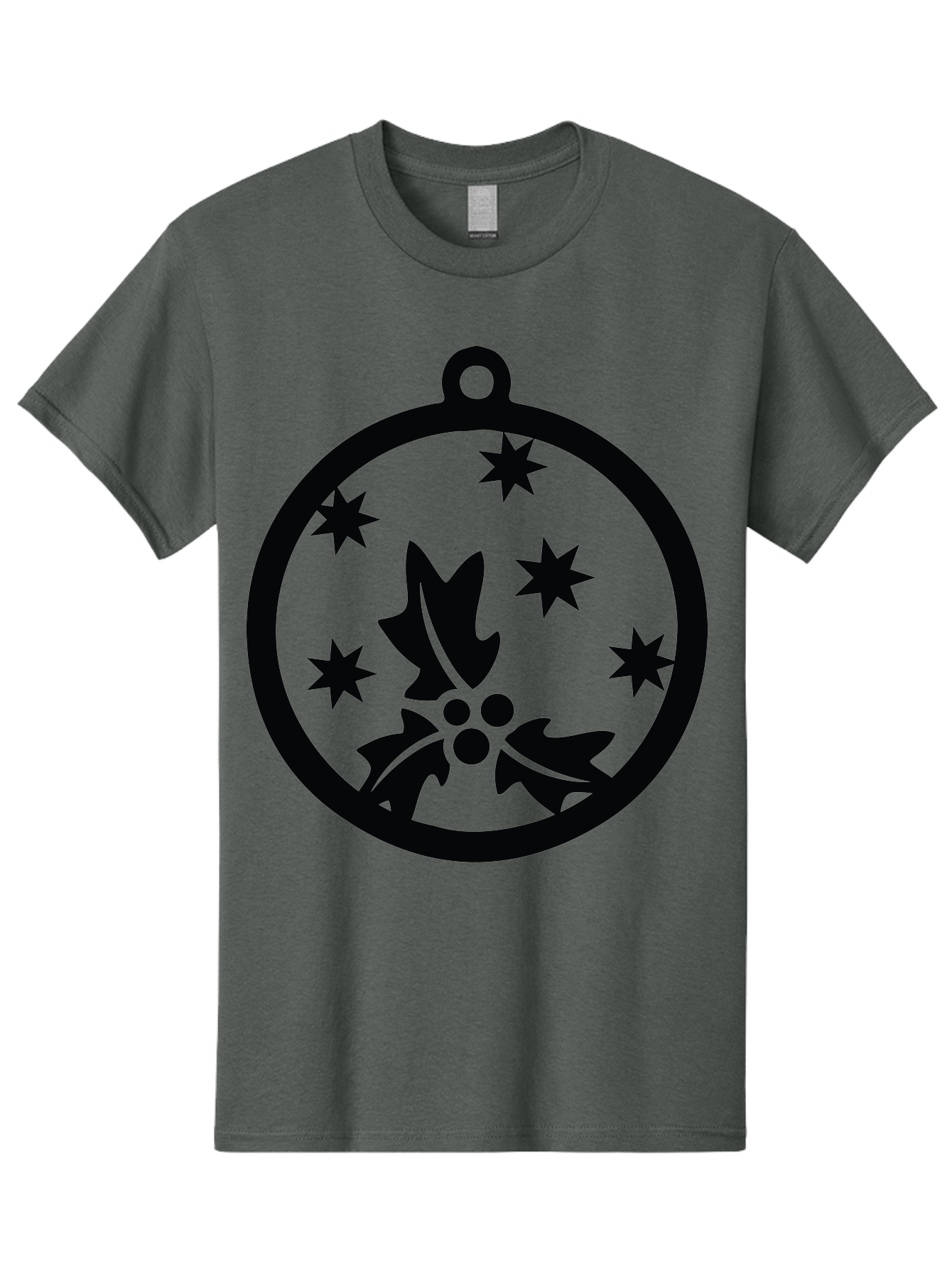 Christmas-Ornament Men'S Graphic Tee, 100% Cotton, Comfortable Casual Summer Wear, Machine Washable, Christmas Bauble, Holly Decoration, Festive Stars, Holiday Ornament, Seasonal Design, Winter Decor, Christmas Symbol Aac584