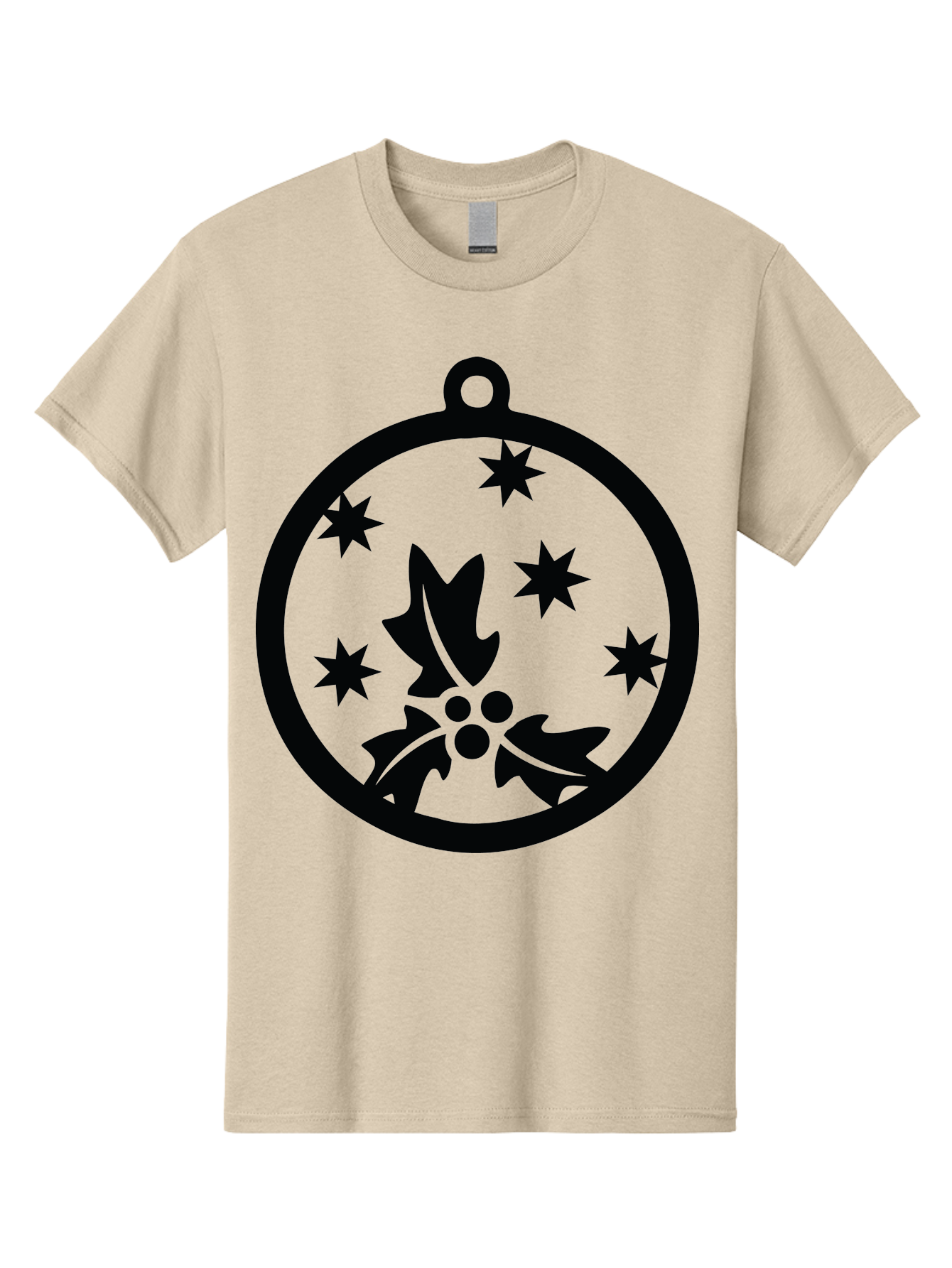 Christmas-Ornament Men'S Graphic Tee, 100% Cotton, Comfortable Casual Summer Wear, Machine Washable, Christmas Bauble, Holly Decoration, Festive Stars, Holiday Ornament, Seasonal Design, Winter Decor, Christmas Symbol Aac584