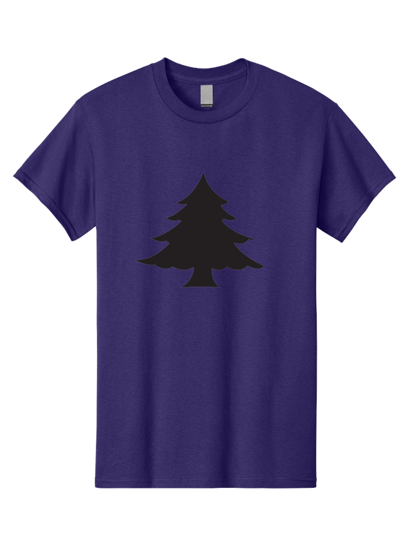 Christmas-Tree-2 Men'S Graphic Tee, 100% Cotton, Comfortable Casual Summer Wear, Machine Washable, Evergreen Tree, Pine Tree Silhouette, Simple Graphics, Minimalist Design, Nature Icon, Outdoor Symbol, Forest Representation, Tree Illustration Aac589