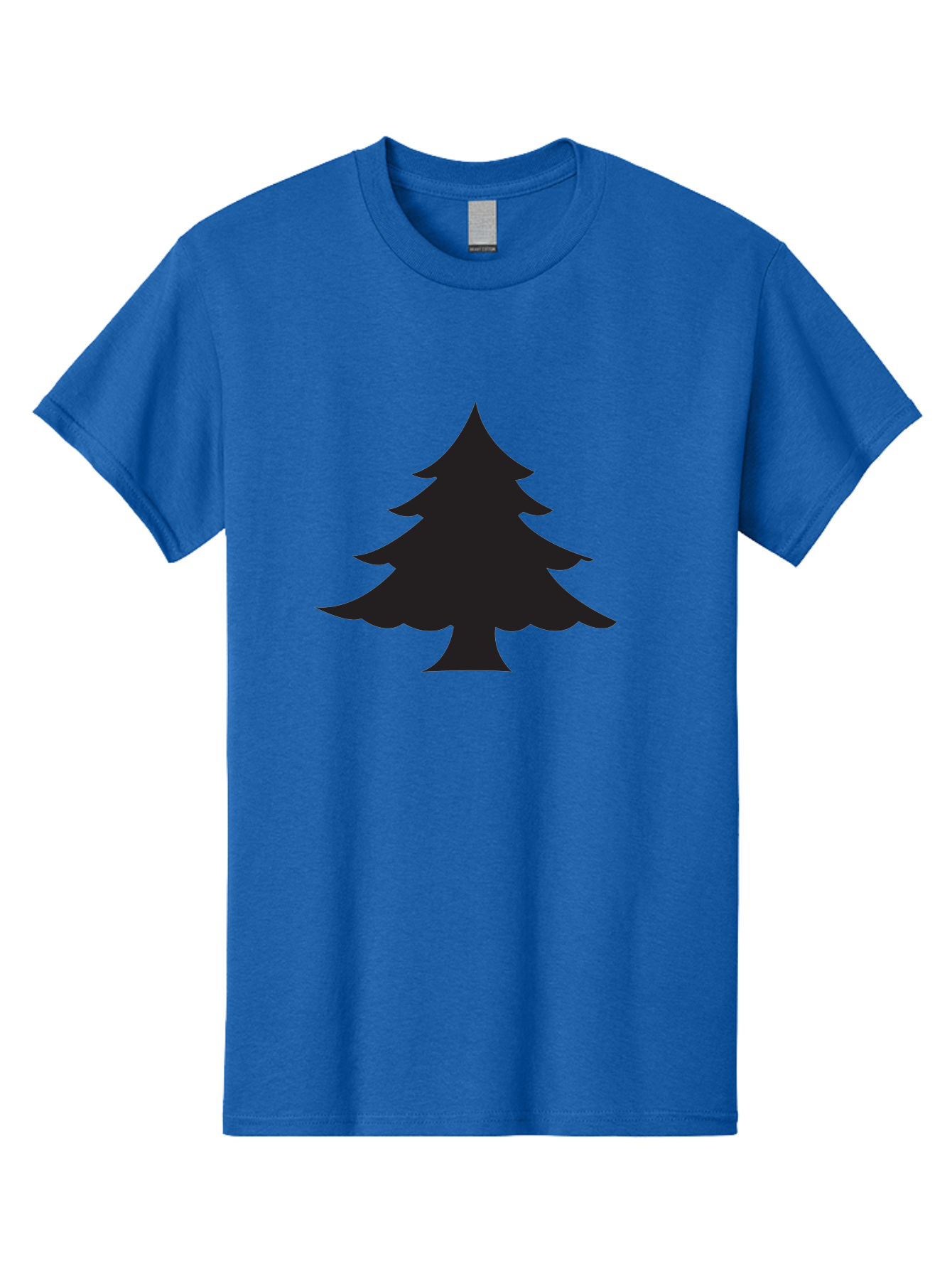 Christmas-Tree-2 Men'S Graphic Tee, 100% Cotton, Comfortable Casual Summer Wear, Machine Washable, Evergreen Tree, Pine Tree Silhouette, Simple Graphics, Minimalist Design, Nature Icon, Outdoor Symbol, Forest Representation, Tree Illustration Aac589