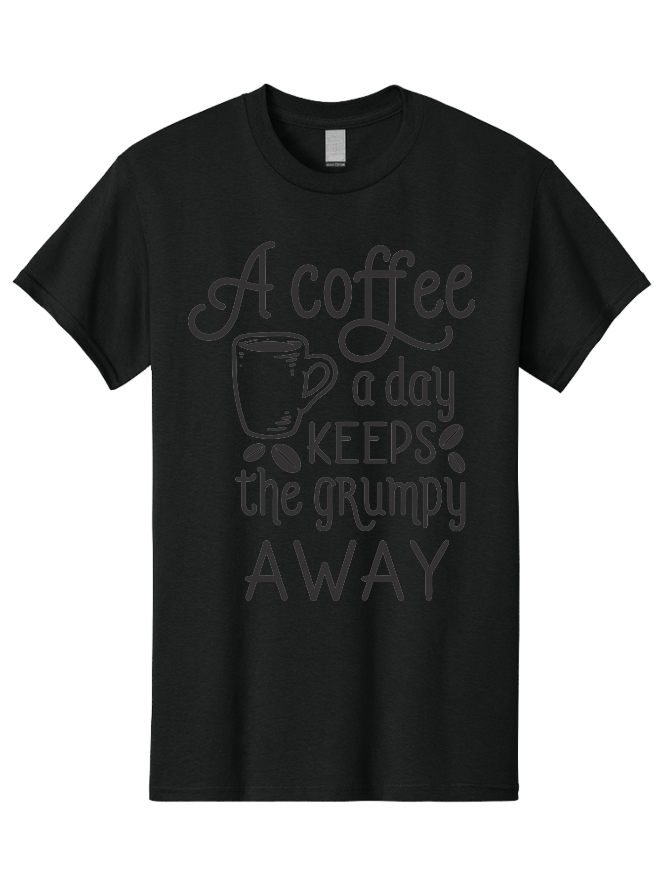 Coffee-Keeps-Grumpy-Away Men'S Graphic Tee, 100% Cotton, Comfortable Casual Summer Wear, Machine Washable, Coffee Quote, Coffee Lover, Coffee Humor, Daily Coffee, Grumpy Relief, Coffee Benefits, Morning Motivation Aac603