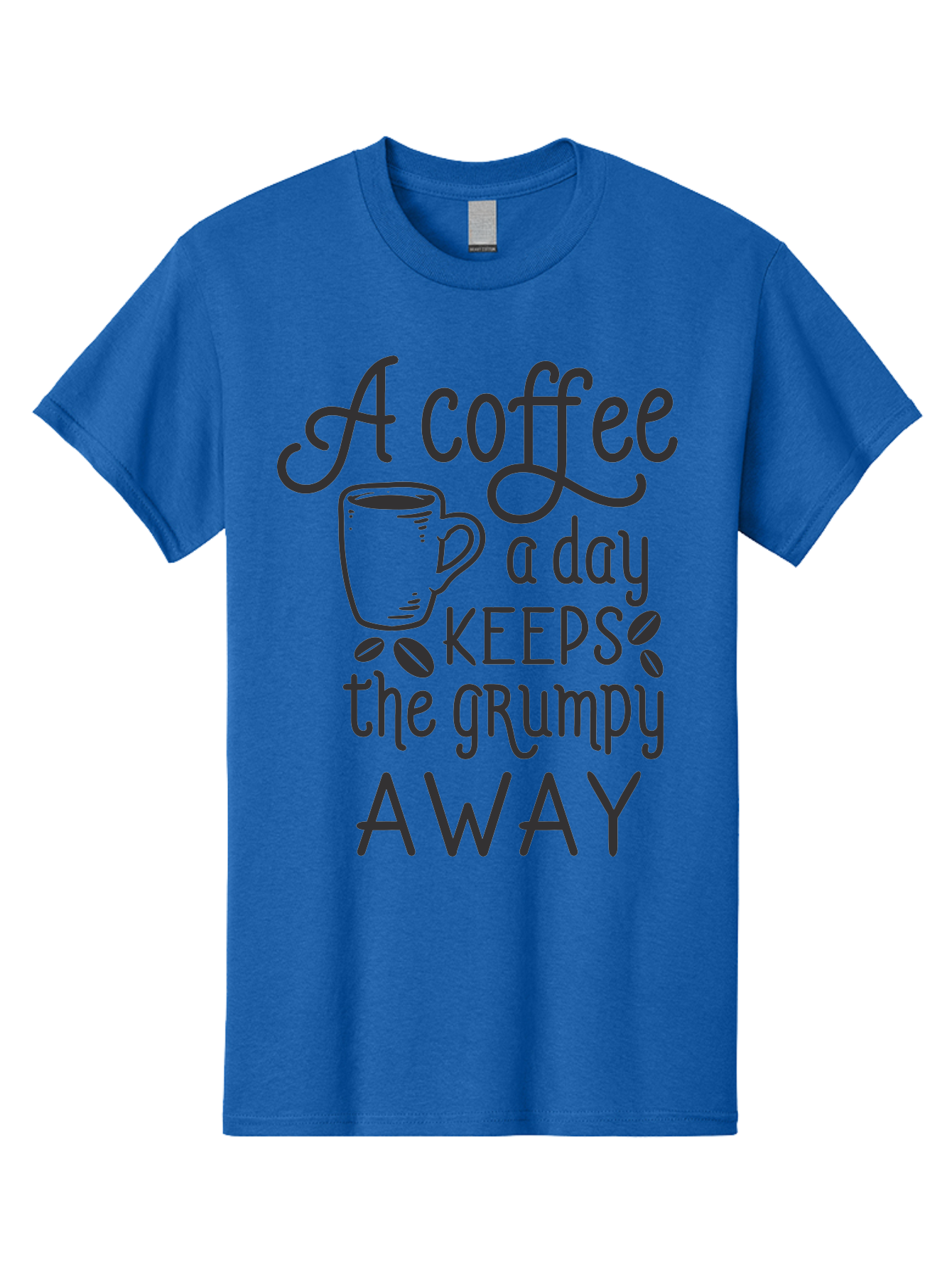Coffee-Keeps-Grumpy-Away Men'S Graphic Tee, 100% Cotton, Comfortable Casual Summer Wear, Machine Washable, Coffee Quote, Coffee Lover, Coffee Humor, Daily Coffee, Grumpy Relief, Coffee Benefits, Morning Motivation Aac603