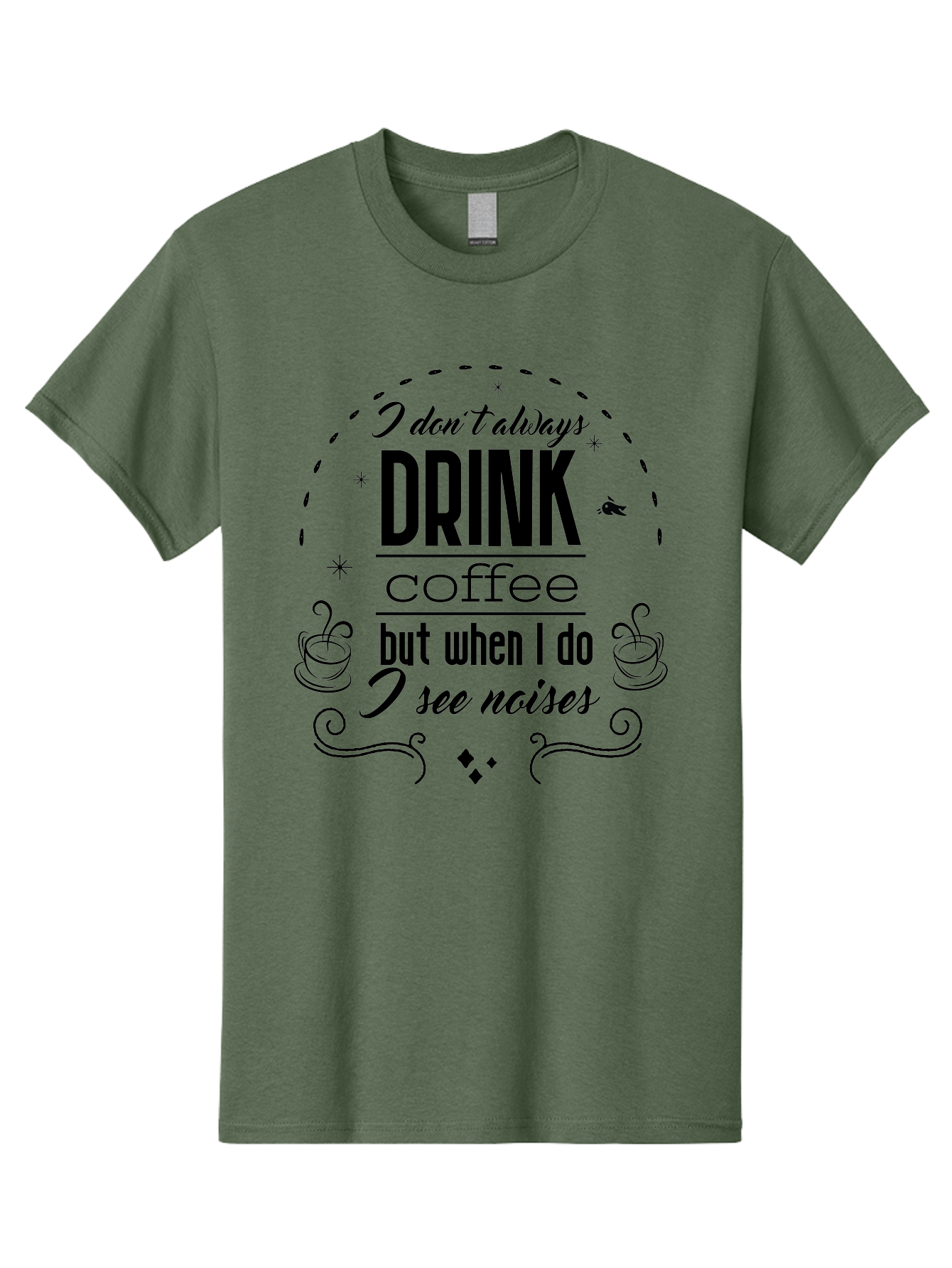 Coffee-Quote Men'S Graphic Tee, 100% Cotton, Comfortable Casual Summer Wear, Machine Washable, Funny Coffee Quote, Coffee Humor, Drink Coffee, Coffee Lover, Coffee Addict, Coffee Quotes, Humorous Sayings, Witty Phrases Aac604