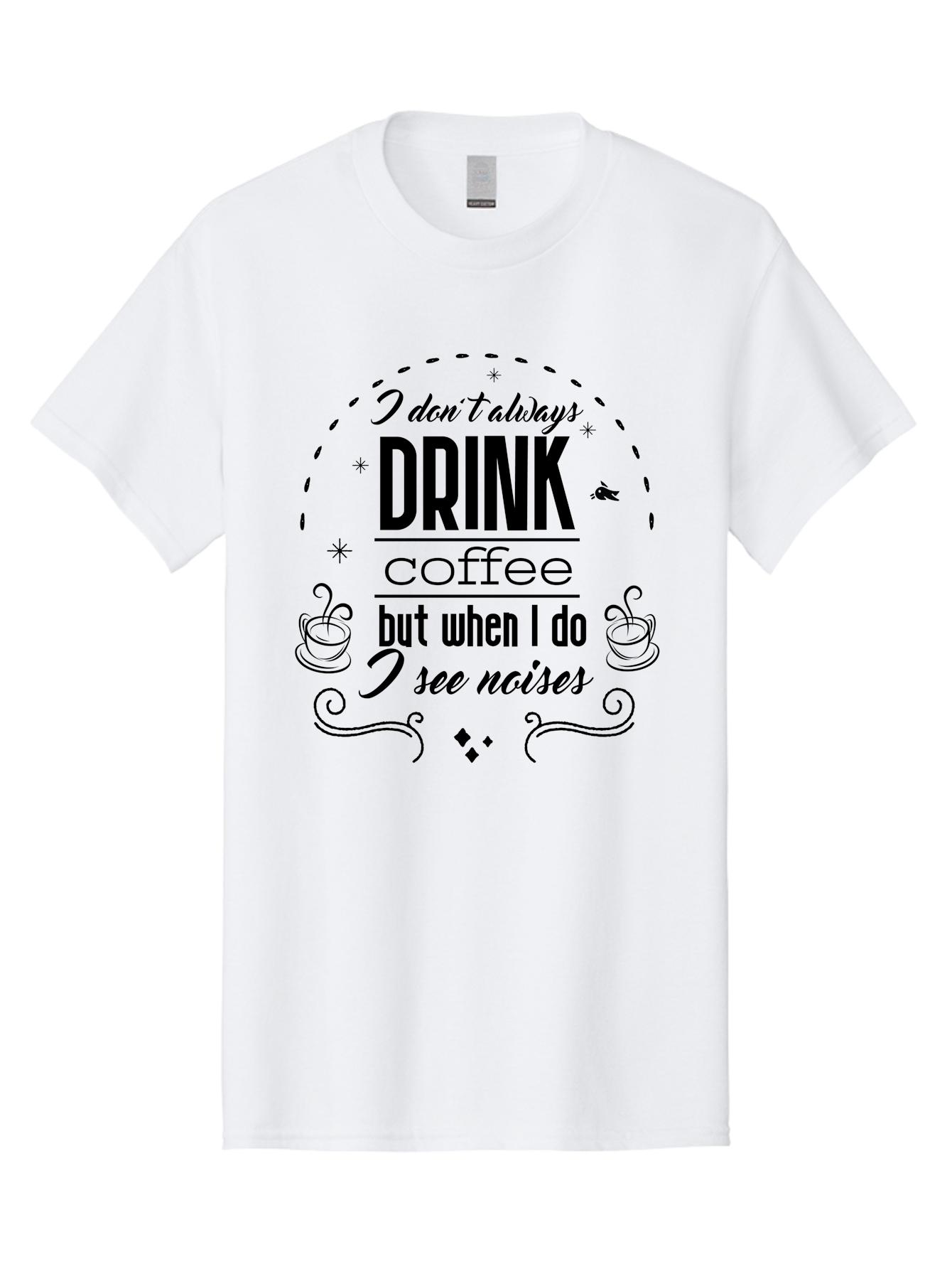 Coffee-Quote Men'S Graphic Tee, 100% Cotton, Comfortable Casual Summer Wear, Machine Washable, Funny Coffee Quote, Coffee Humor, Drink Coffee, Coffee Lover, Coffee Addict, Coffee Quotes, Humorous Sayings, Witty Phrases Aac604