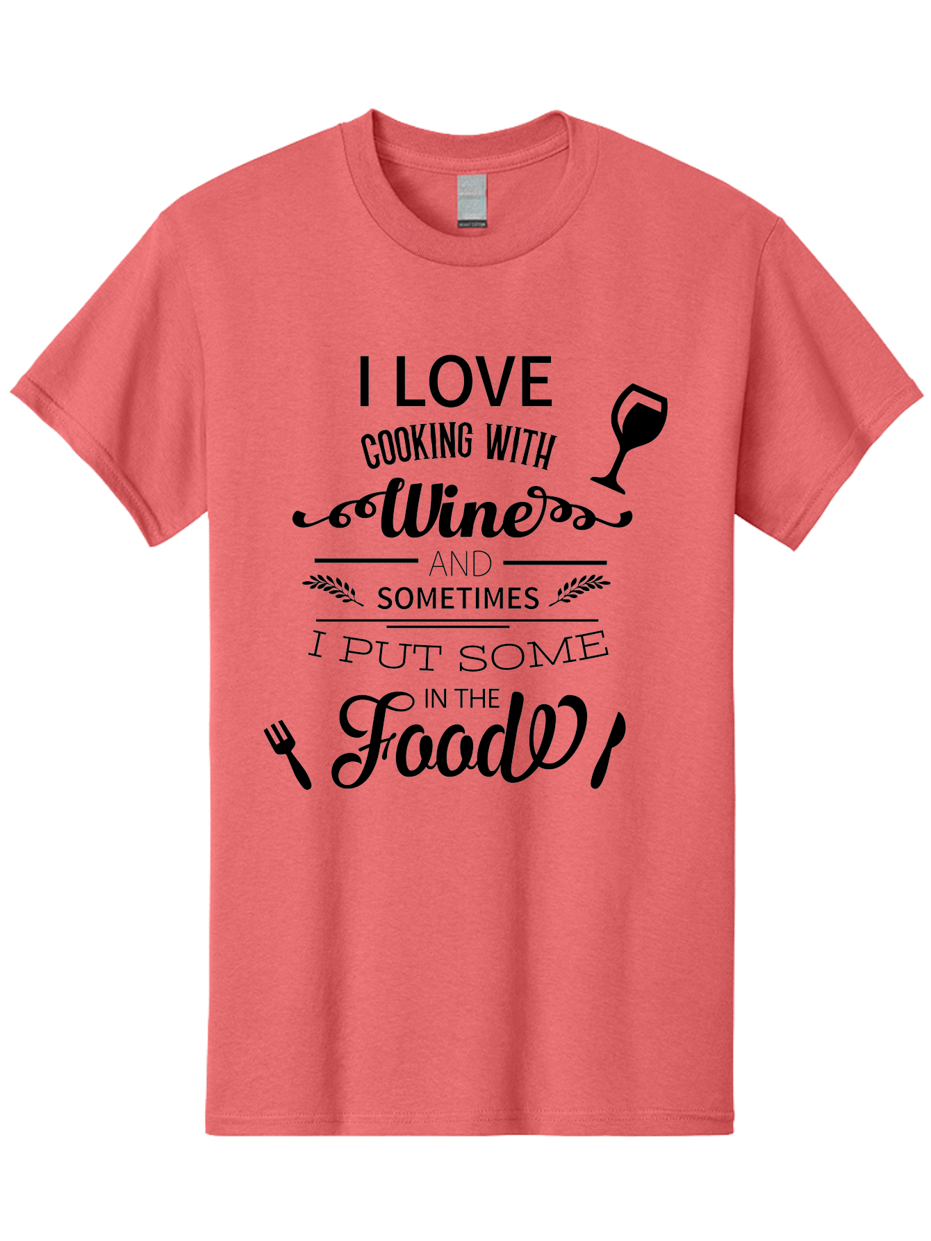 Cooking-With-Wine Men'S Graphic Tee, 100% Cotton, Comfortable Casual Summer Wear, Machine Washable, Cooking With Wine, Wine Quote, Funny Kitchen Humor, Wine Lover Gift, Culinary Arts, Kitchen Decor Inspiration, Chef'S Wit Aac608