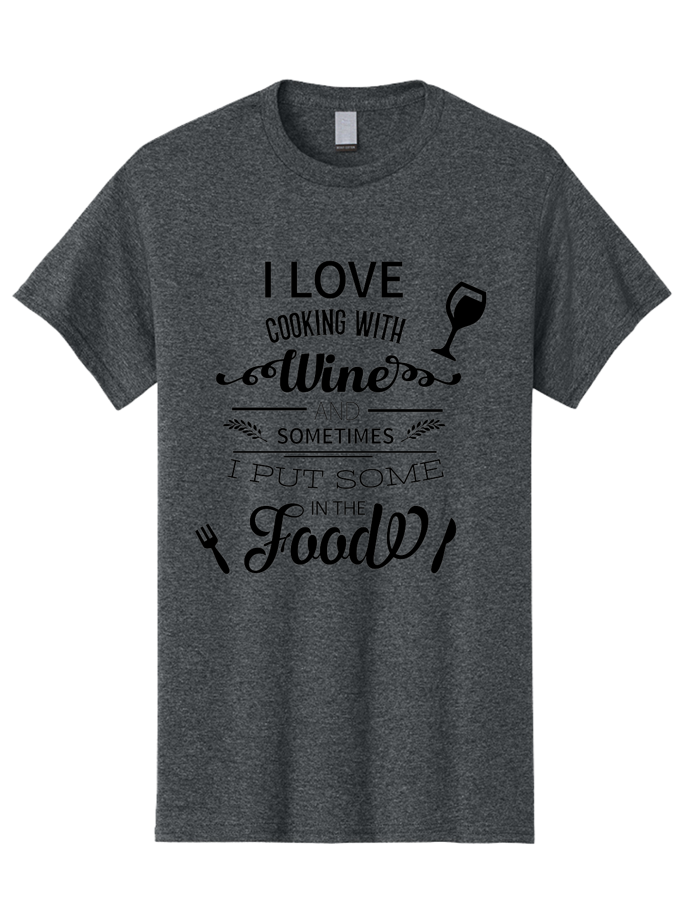 Cooking-With-Wine Men'S Graphic Tee, 100% Cotton, Comfortable Casual Summer Wear, Machine Washable, Cooking With Wine, Wine Quote, Funny Kitchen Humor, Wine Lover Gift, Culinary Arts, Kitchen Decor Inspiration, Chef'S Wit Aac608