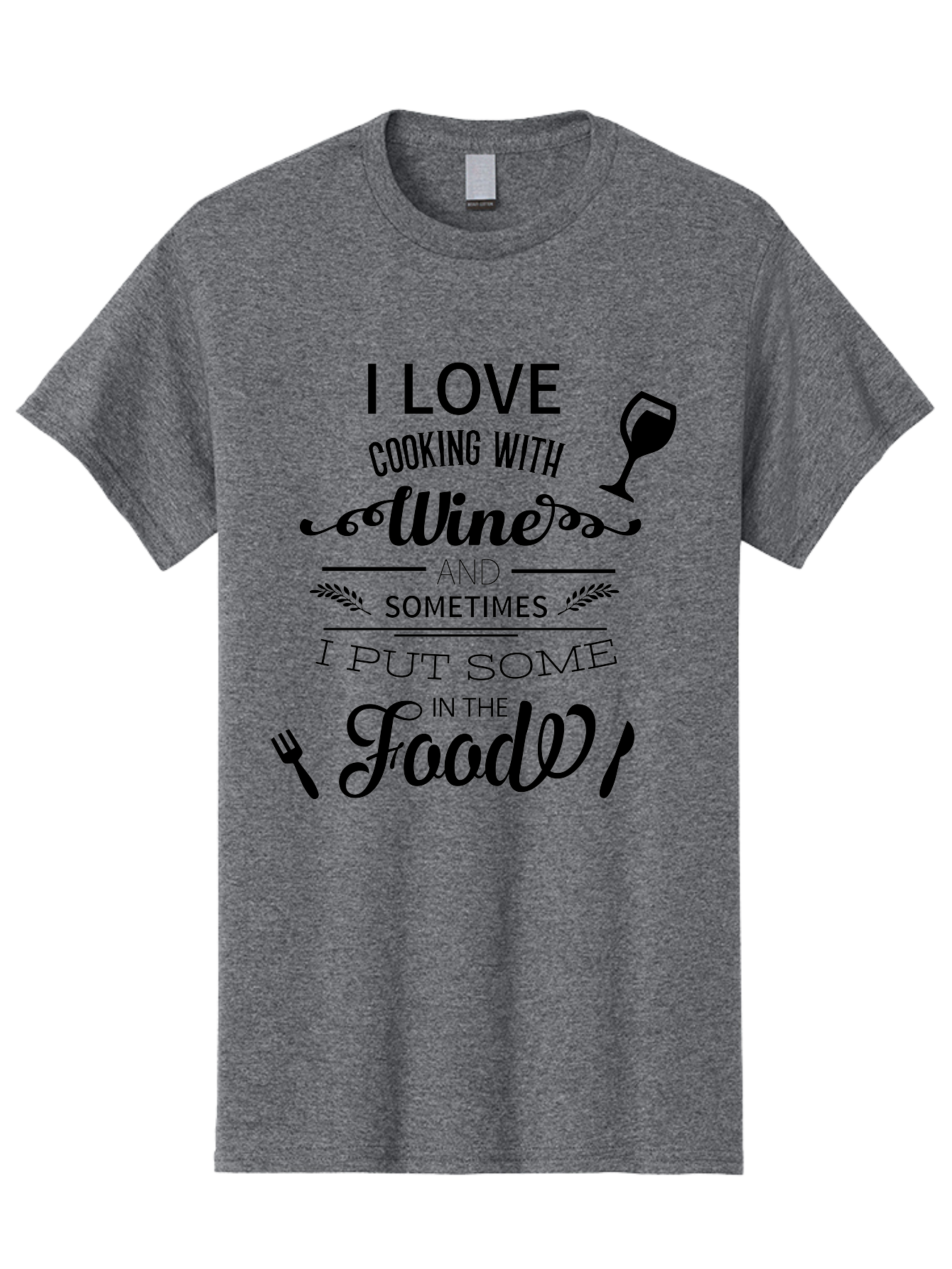 Cooking-With-Wine Men'S Graphic Tee, 100% Cotton, Comfortable Casual Summer Wear, Machine Washable, Cooking With Wine, Wine Quote, Funny Kitchen Humor, Wine Lover Gift, Culinary Arts, Kitchen Decor Inspiration, Chef'S Wit Aac608