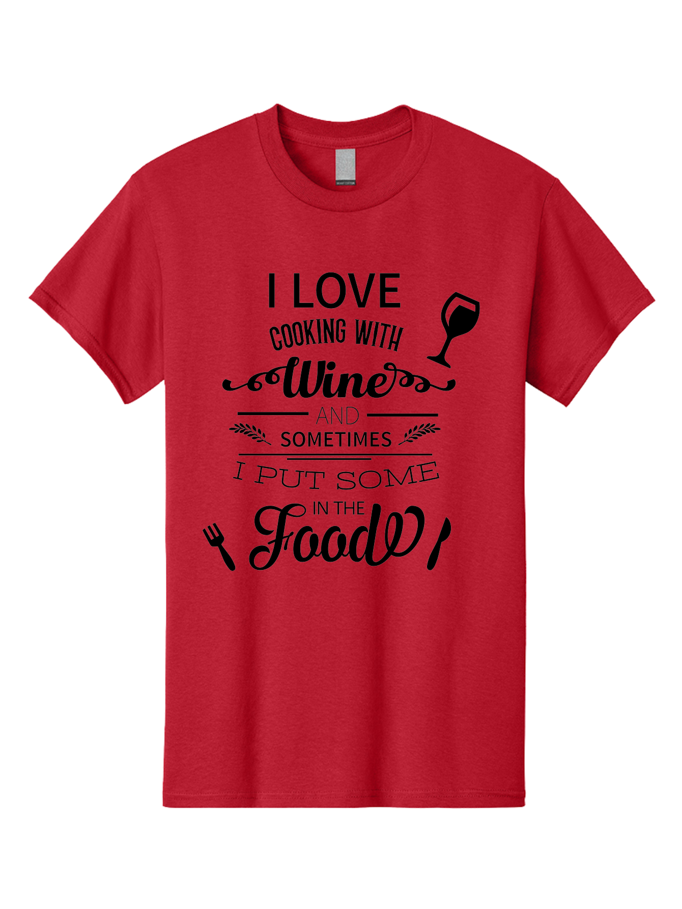 Cooking-With-Wine Men'S Graphic Tee, 100% Cotton, Comfortable Casual Summer Wear, Machine Washable, Cooking With Wine, Wine Quote, Funny Kitchen Humor, Wine Lover Gift, Culinary Arts, Kitchen Decor Inspiration, Chef'S Wit Aac608