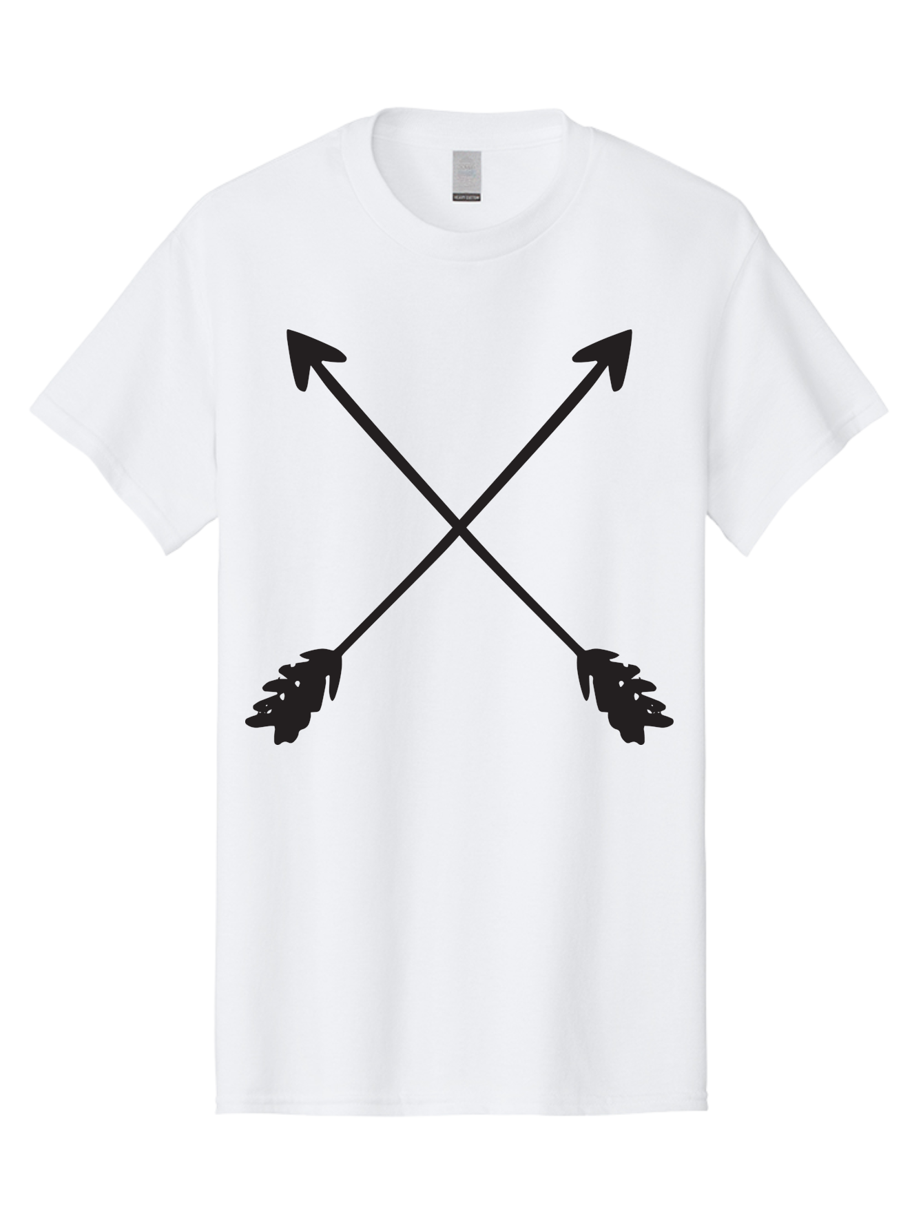 Crossed-Arrows Men'S Graphic Tee, 100% Cotton, Comfortable Casual Summer Wear, Machine Washable, Crossed Arrows, Arrow Symbol, Bold Graphics, Graphic Design Elements, Minimalist Art, Symbol Design, Vector Graphics Aac617