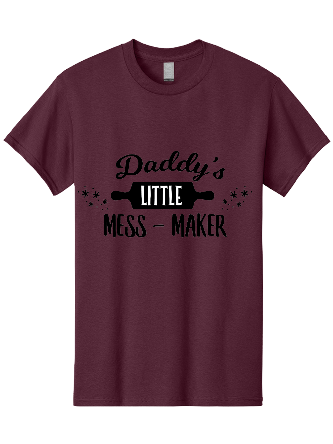 Daddy-S-Little-Mess-Maker Men'S Graphic Tee, 100% Cotton, Comfortable Casual Summer Wear, Machine Washable, Funny Kitchen Quote, Baking With Daddy, Cooking Together, Playful Family Moments, Messy Kitchen, Father Child Bonding, Culinary Fun Aac622
