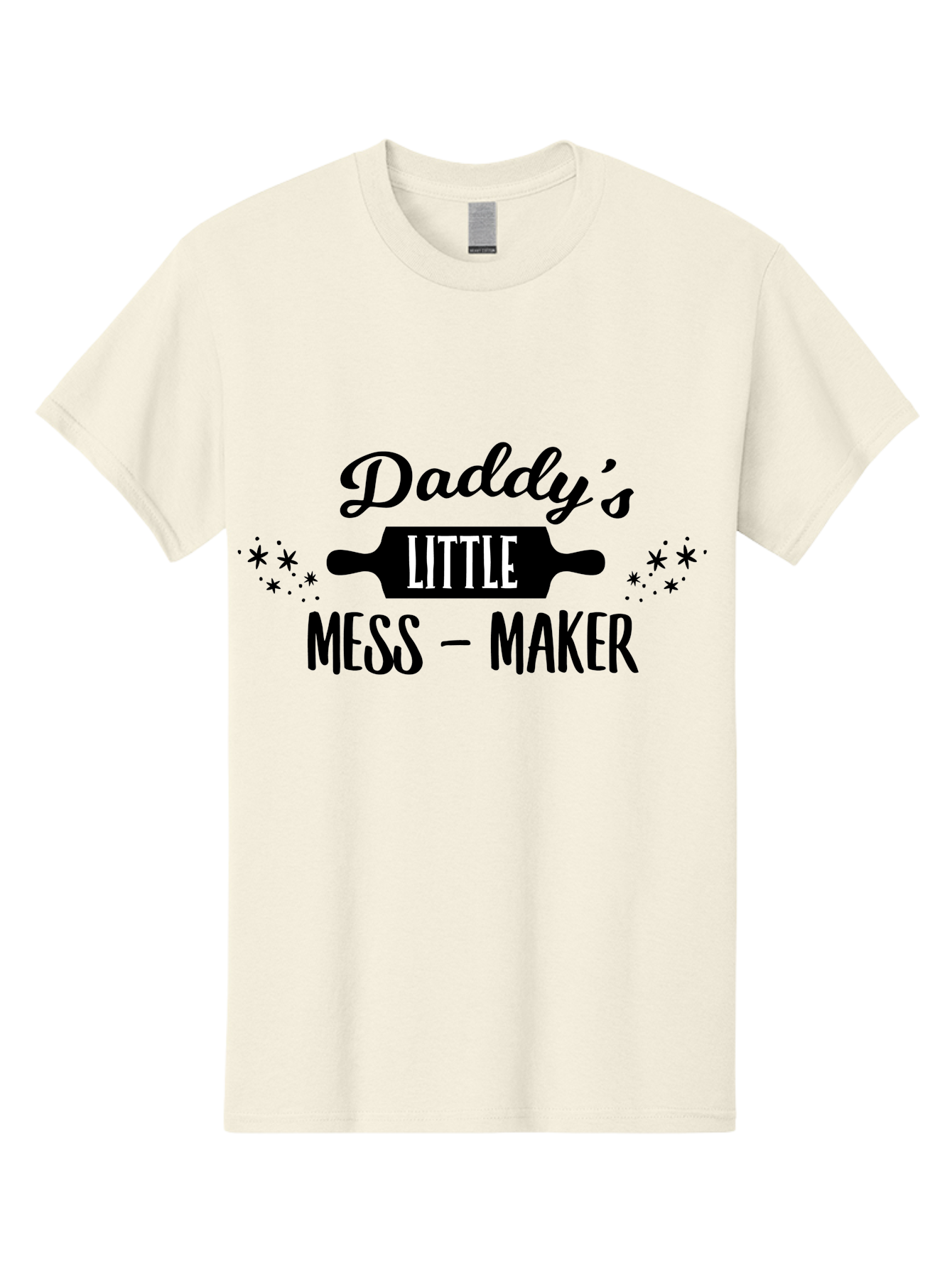 Daddy-S-Little-Mess-Maker Men'S Graphic Tee, 100% Cotton, Comfortable Casual Summer Wear, Machine Washable, Funny Kitchen Quote, Baking With Daddy, Cooking Together, Playful Family Moments, Messy Kitchen, Father Child Bonding, Culinary Fun Aac622