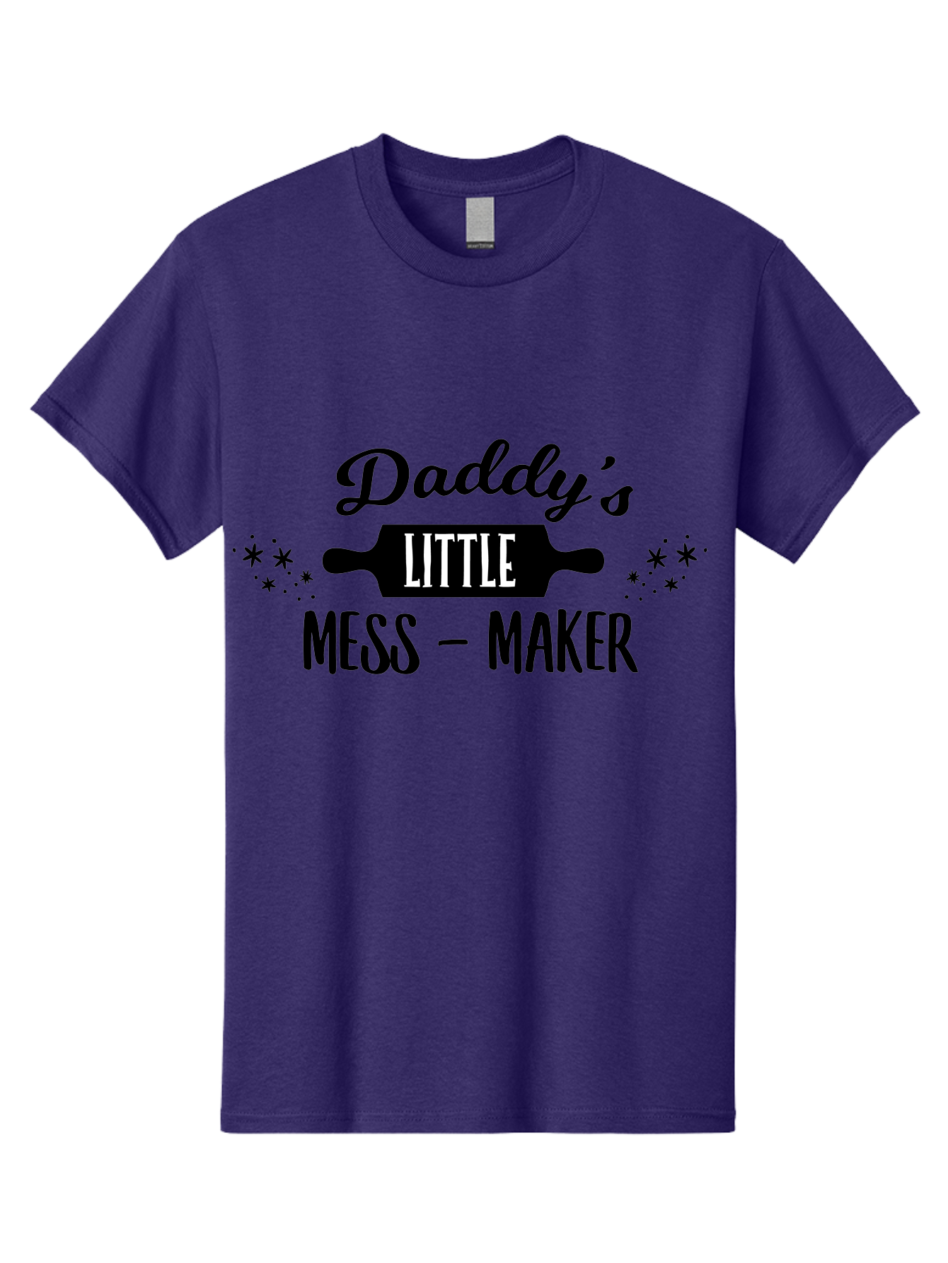 Daddy-S-Little-Mess-Maker Men'S Graphic Tee, 100% Cotton, Comfortable Casual Summer Wear, Machine Washable, Funny Kitchen Quote, Baking With Daddy, Cooking Together, Playful Family Moments, Messy Kitchen, Father Child Bonding, Culinary Fun Aac622