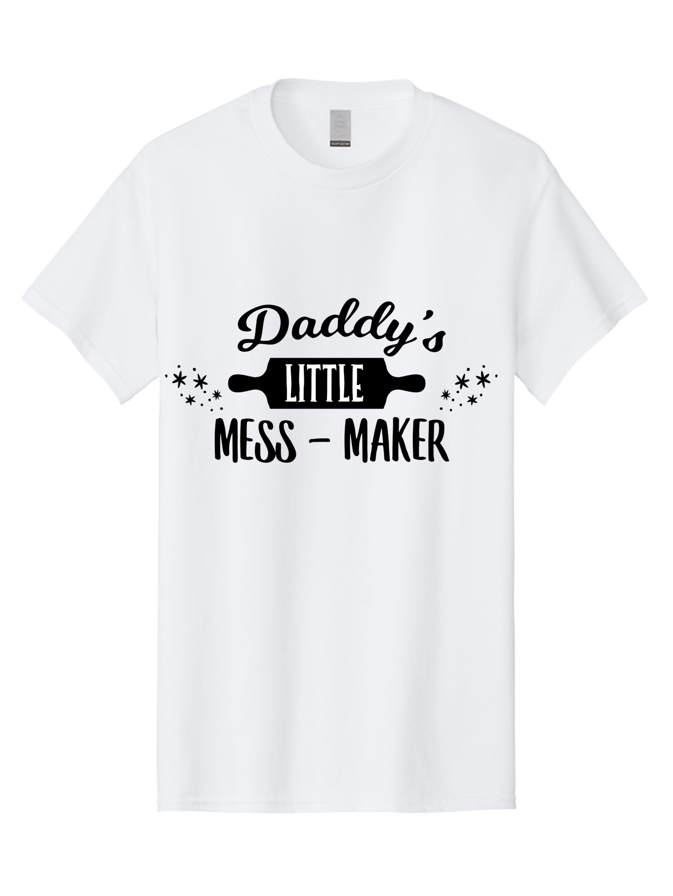 Daddy-S-Little-Mess-Maker Men'S Graphic Tee, 100% Cotton, Comfortable Casual Summer Wear, Machine Washable, Funny Kitchen Quote, Baking With Daddy, Cooking Together, Playful Family Moments, Messy Kitchen, Father Child Bonding, Culinary Fun Aac622
