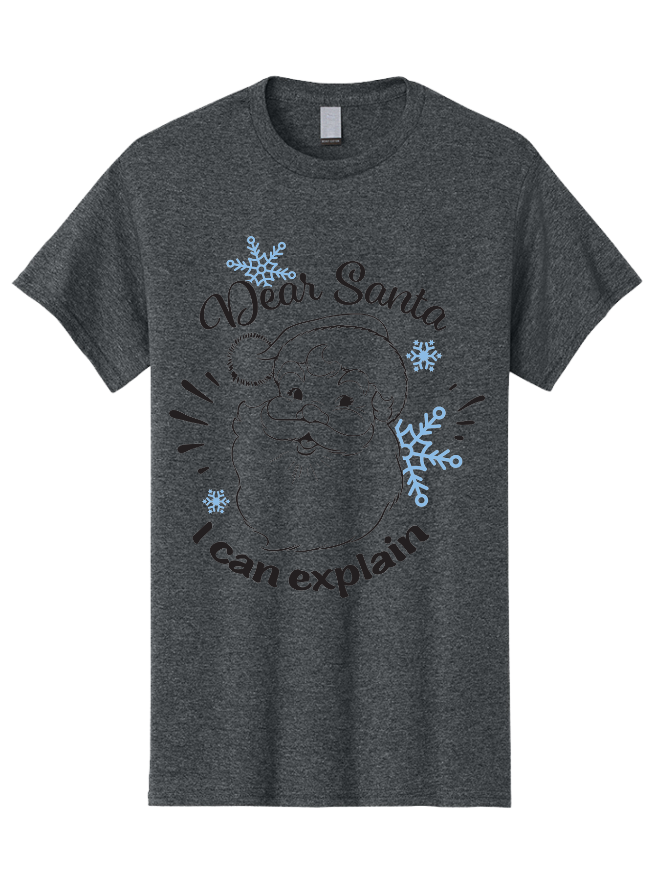 Dear-Santa-I-Can-Explain-1 Men'S Graphic Tee, 100% Cotton, Comfortable Casual Summer Wear, Machine Washable, Santa Claus Illustration, Christmas Humor, Festive Design, Holiday Joke, Naughty List, Xmas Gift, Funny Quote, Jolly Old Elf Aac629