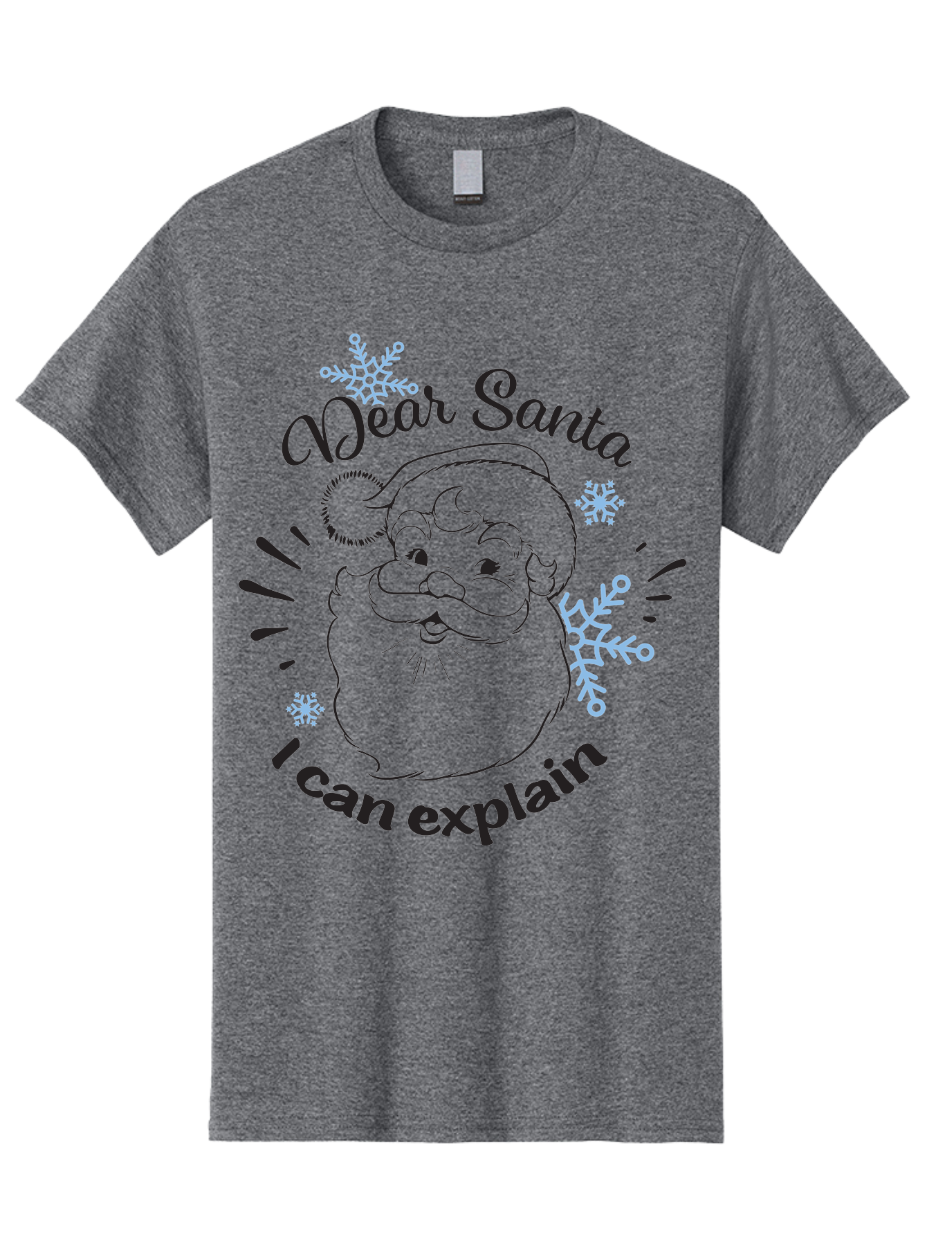 Dear-Santa-I-Can-Explain-1 Men'S Graphic Tee, 100% Cotton, Comfortable Casual Summer Wear, Machine Washable, Santa Claus Illustration, Christmas Humor, Festive Design, Holiday Joke, Naughty List, Xmas Gift, Funny Quote, Jolly Old Elf Aac629