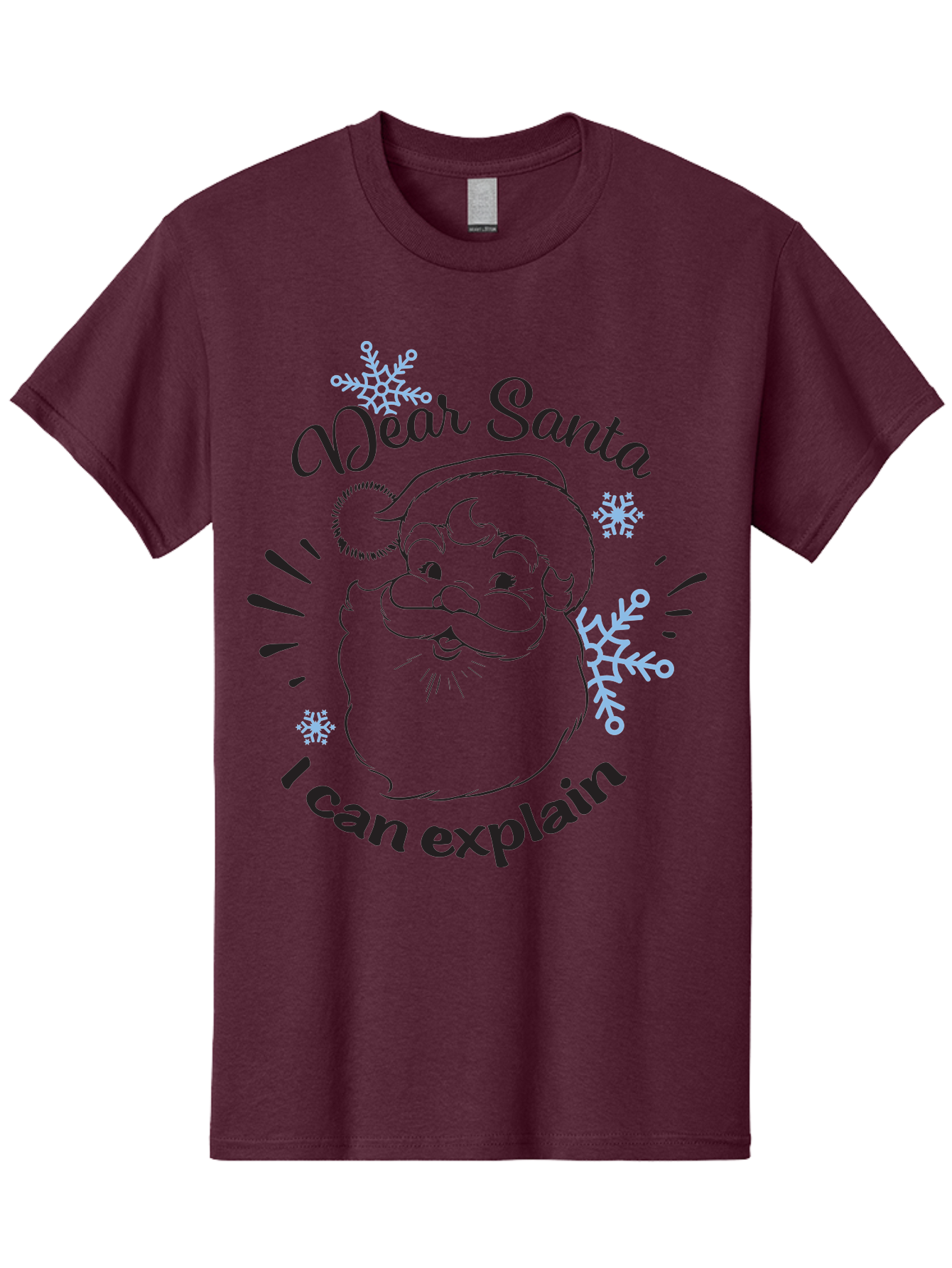 Dear-Santa-I-Can-Explain-1 Men'S Graphic Tee, 100% Cotton, Comfortable Casual Summer Wear, Machine Washable, Santa Claus Illustration, Christmas Humor, Festive Design, Holiday Joke, Naughty List, Xmas Gift, Funny Quote, Jolly Old Elf Aac629