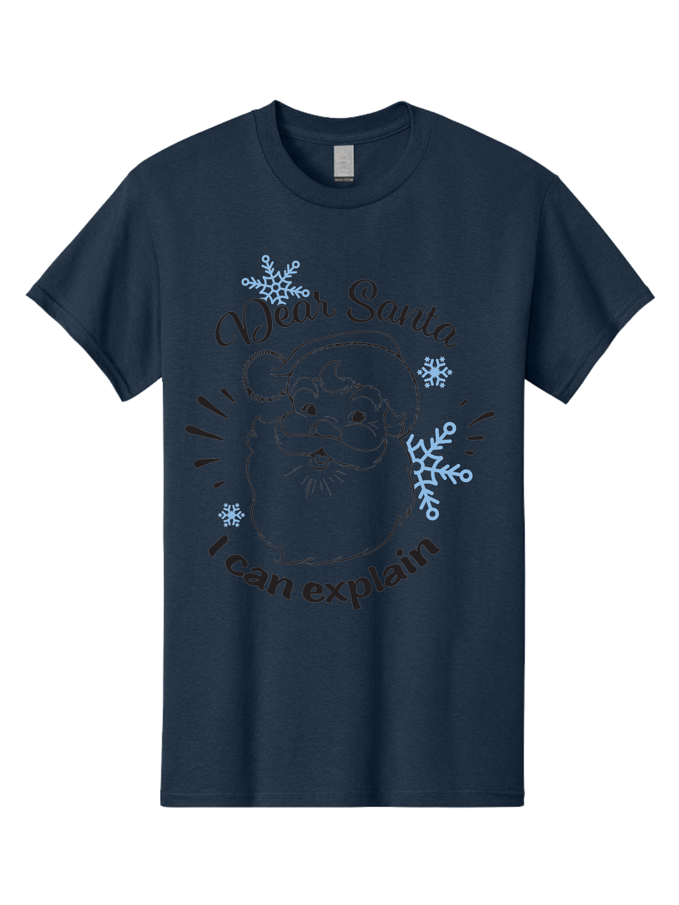 Dear-Santa-I-Can-Explain-1 Men'S Graphic Tee, 100% Cotton, Comfortable Casual Summer Wear, Machine Washable, Santa Claus Illustration, Christmas Humor, Festive Design, Holiday Joke, Naughty List, Xmas Gift, Funny Quote, Jolly Old Elf Aac629