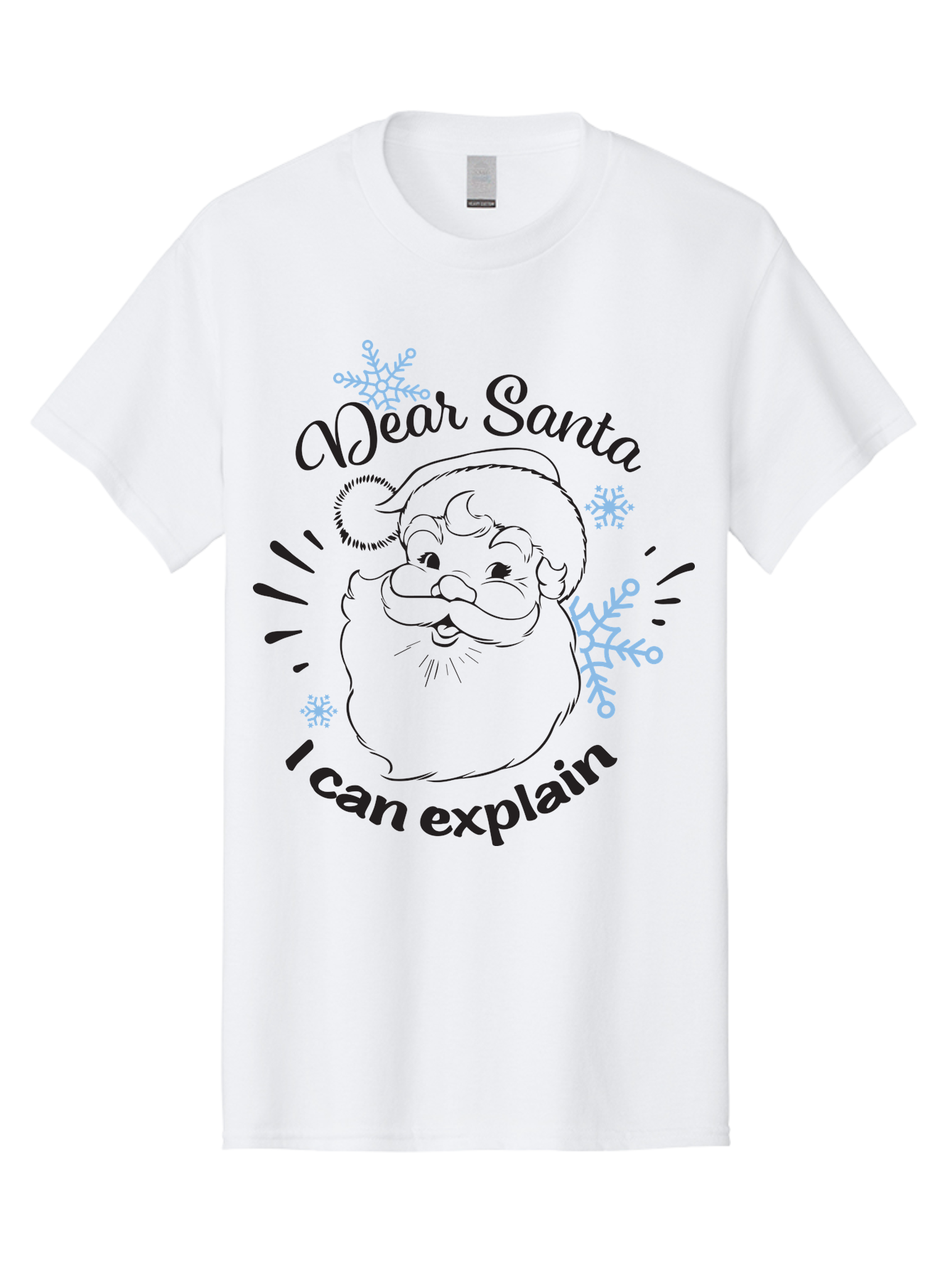 Dear-Santa-I-Can-Explain-1 Men'S Graphic Tee, 100% Cotton, Comfortable Casual Summer Wear, Machine Washable, Santa Claus Illustration, Christmas Humor, Festive Design, Holiday Joke, Naughty List, Xmas Gift, Funny Quote, Jolly Old Elf Aac629