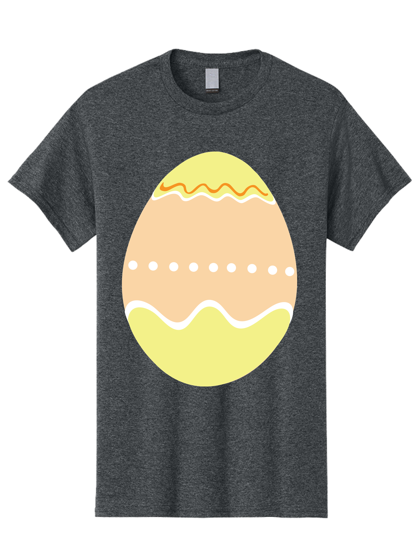 Decorated-Easter-Egg-2 Men'S Graphic Tee, 100% Cotton, Comfortable Casual Summer Wear, Machine Washable, Easter Egg, Decorated Egg, Spring Theme, Vibrant Colors, Wavy Lines, Dotted Pattern, Festive Design, Pastel Colors, Holiday Decoration, Aac633